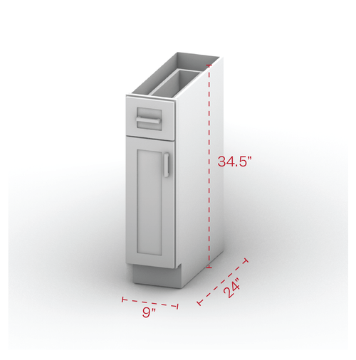 Base Cabinet 9" Width