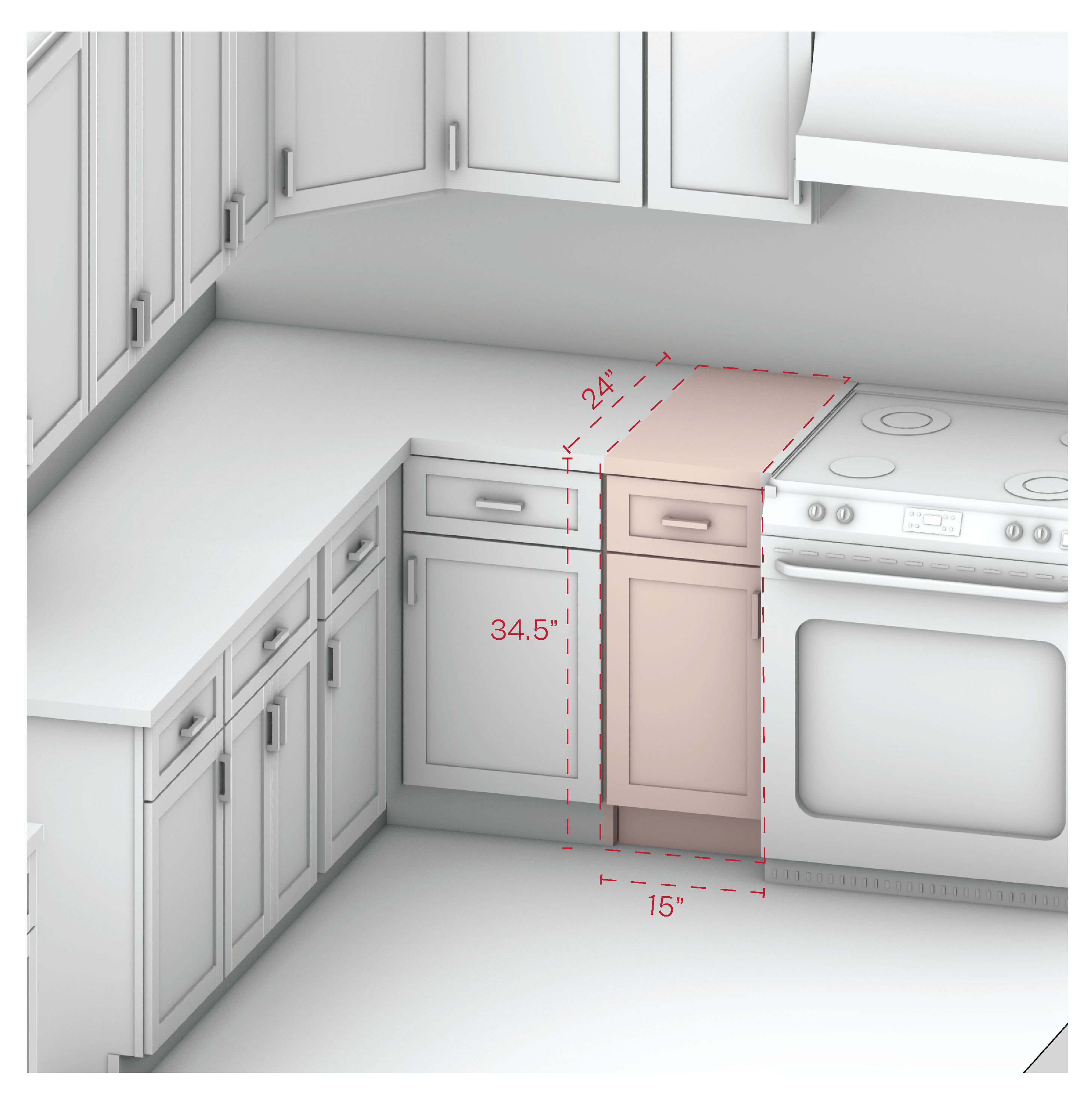 Base Cabinet 15" Width