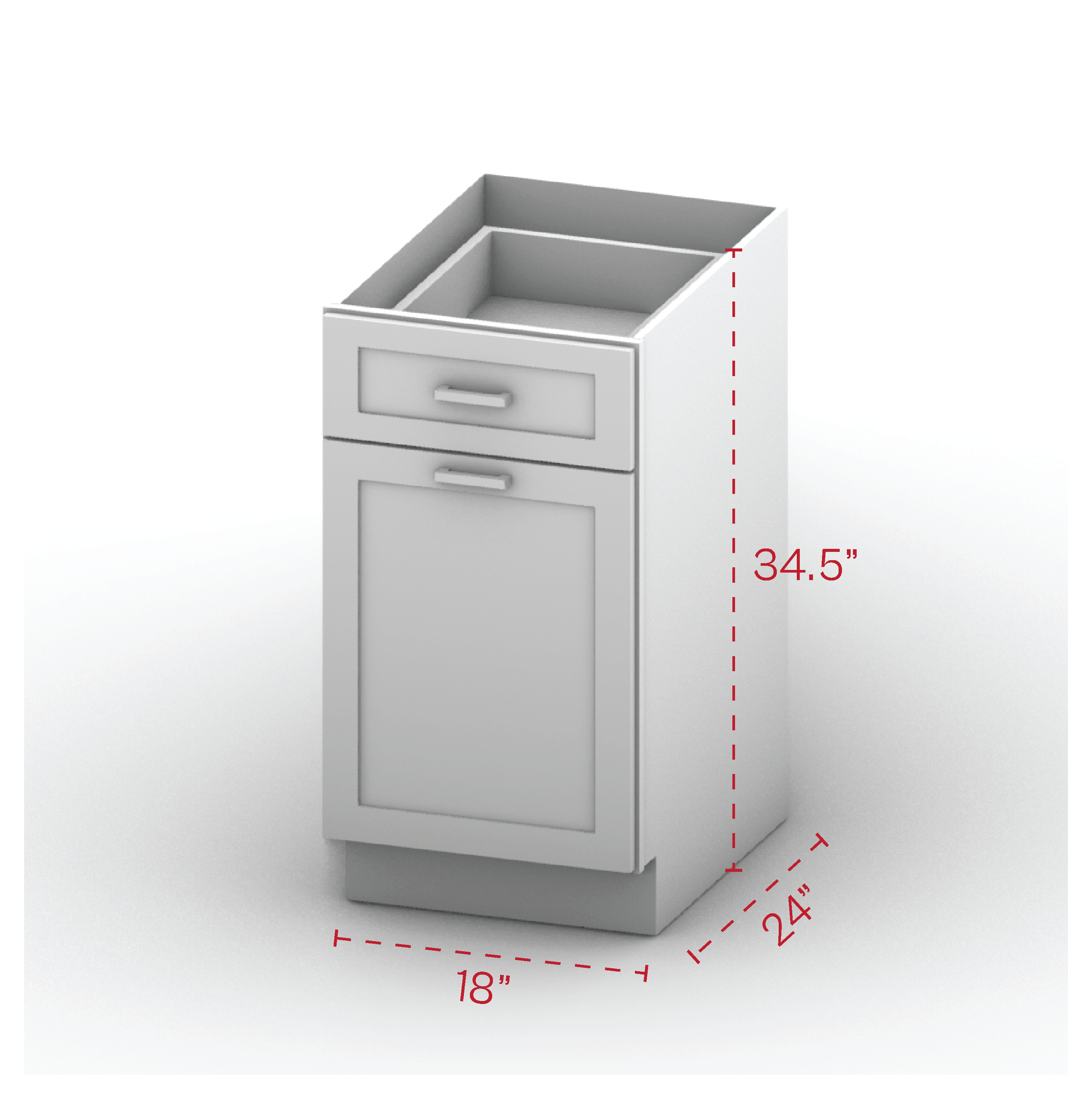 Garbage Cabinet 18" Width