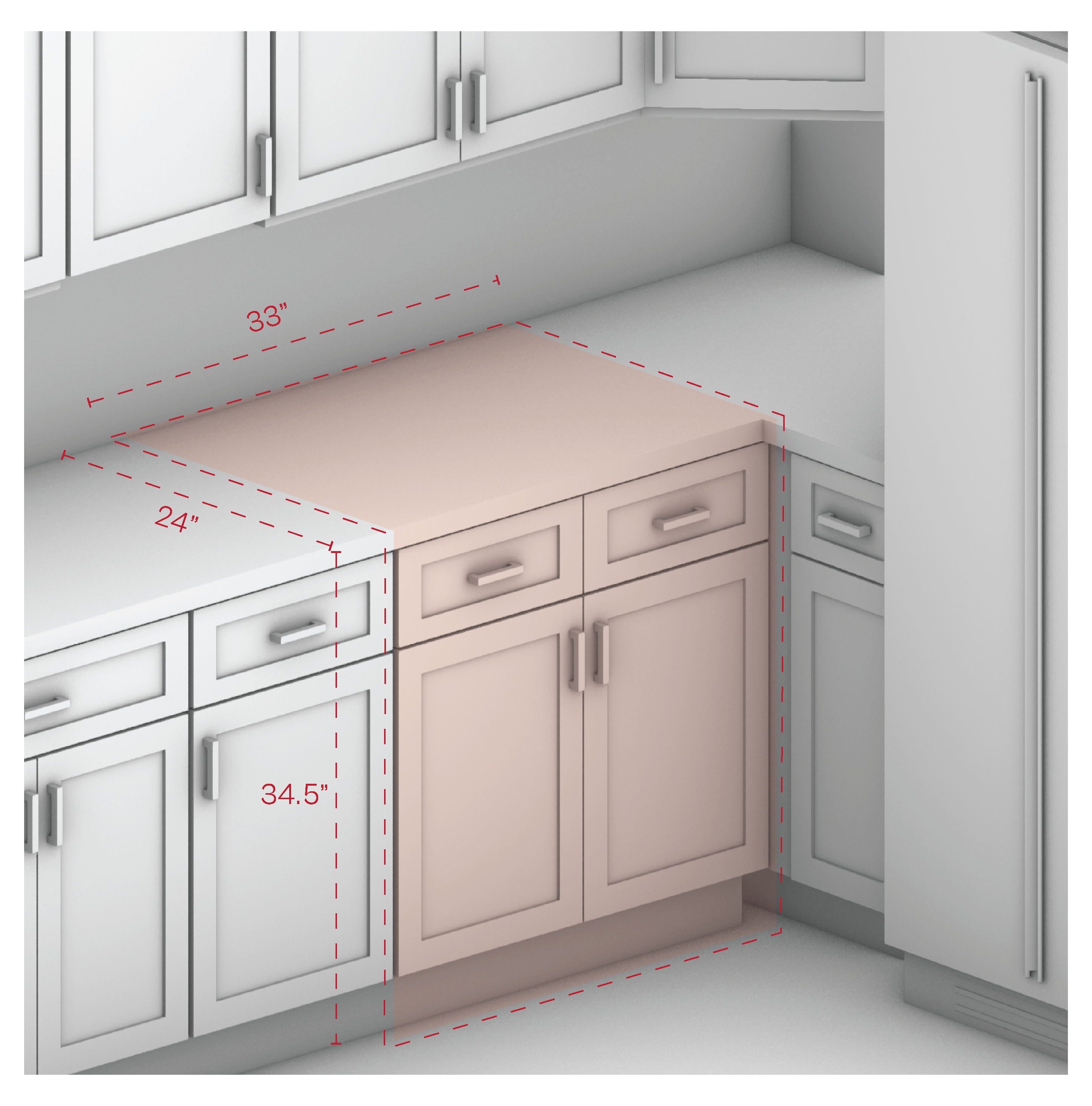 Base Cabinet 33" Width