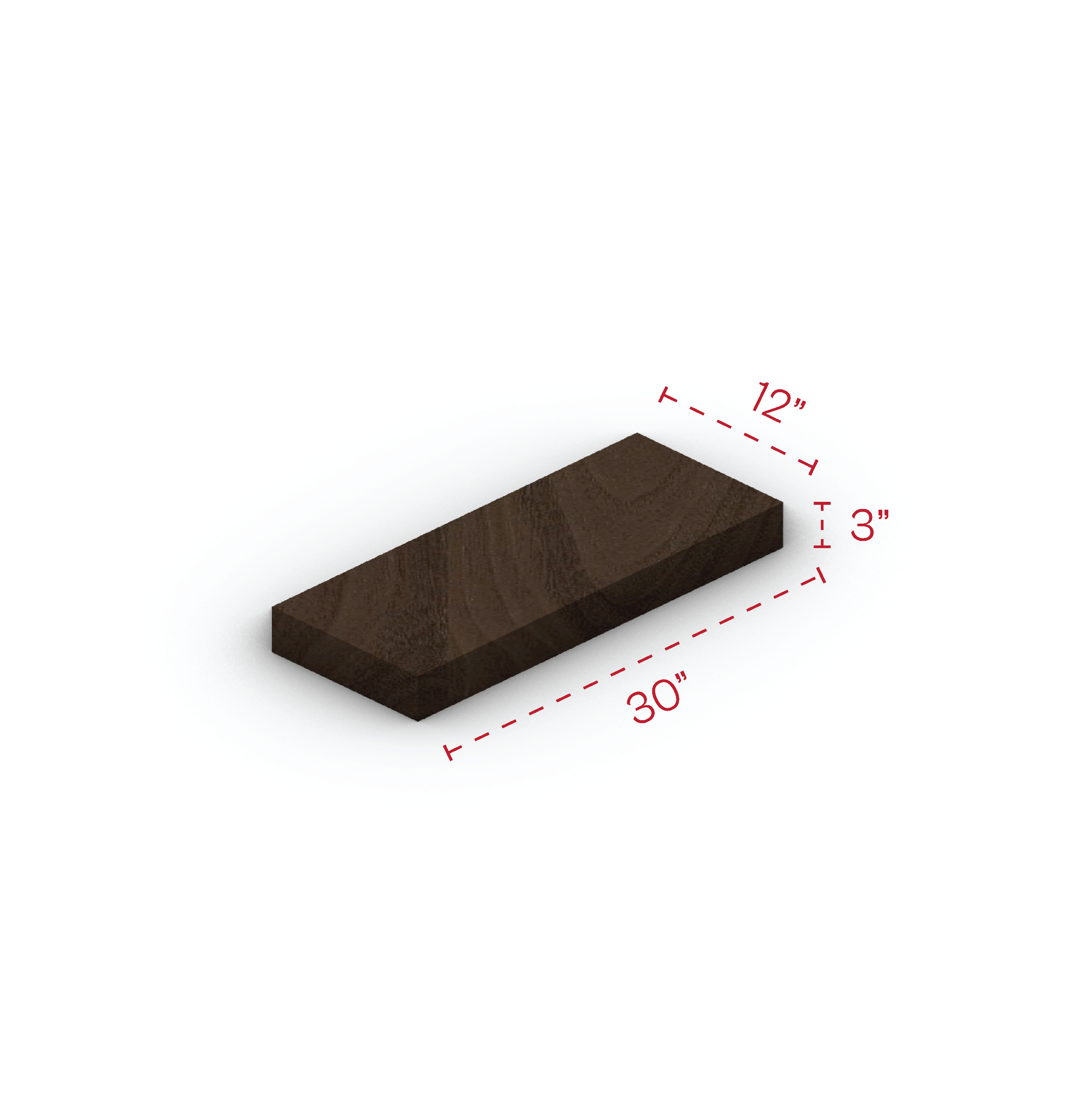 Walnut Floating Shelf 30" Width