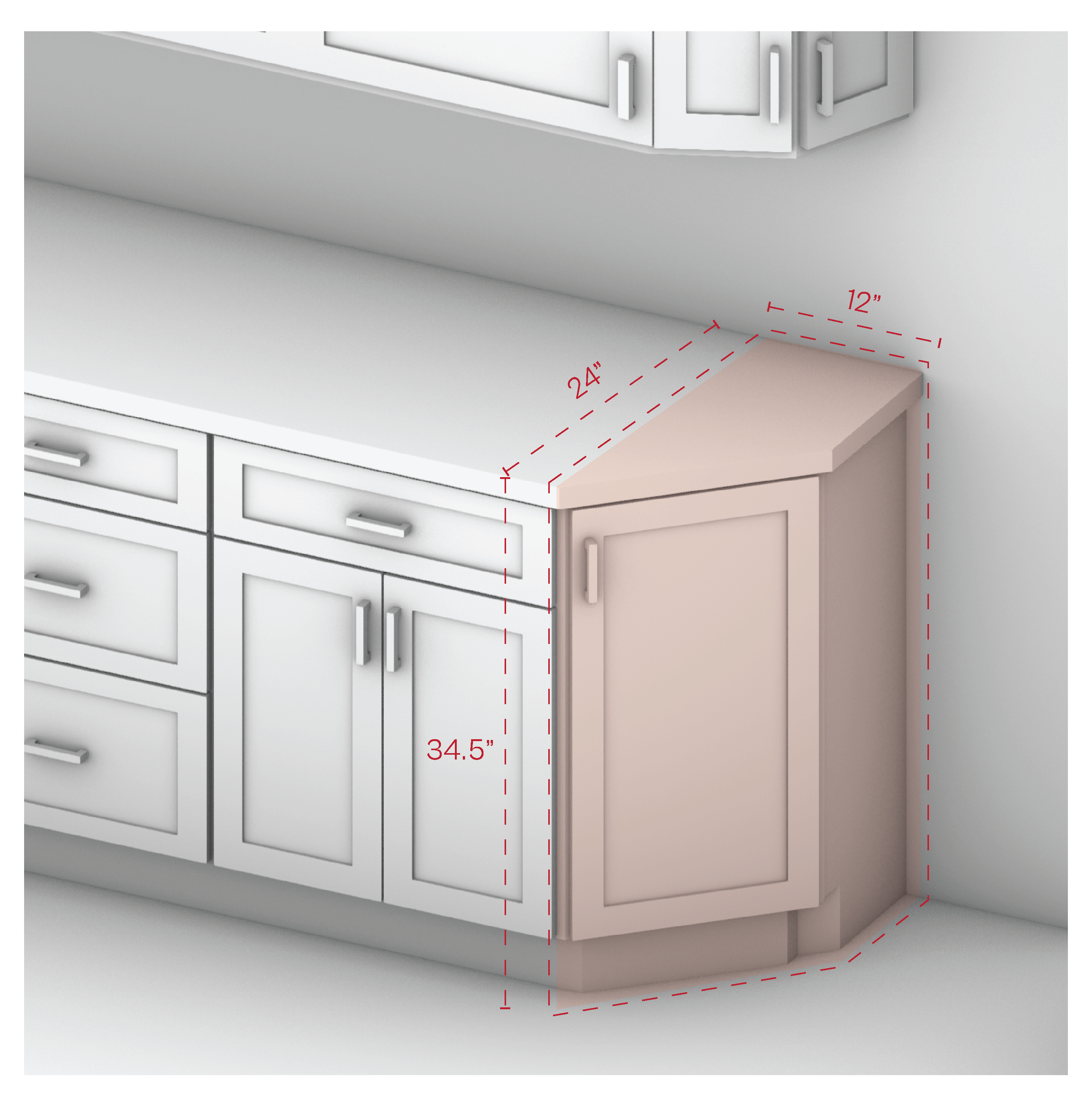 Base End Cabinet 12" Width