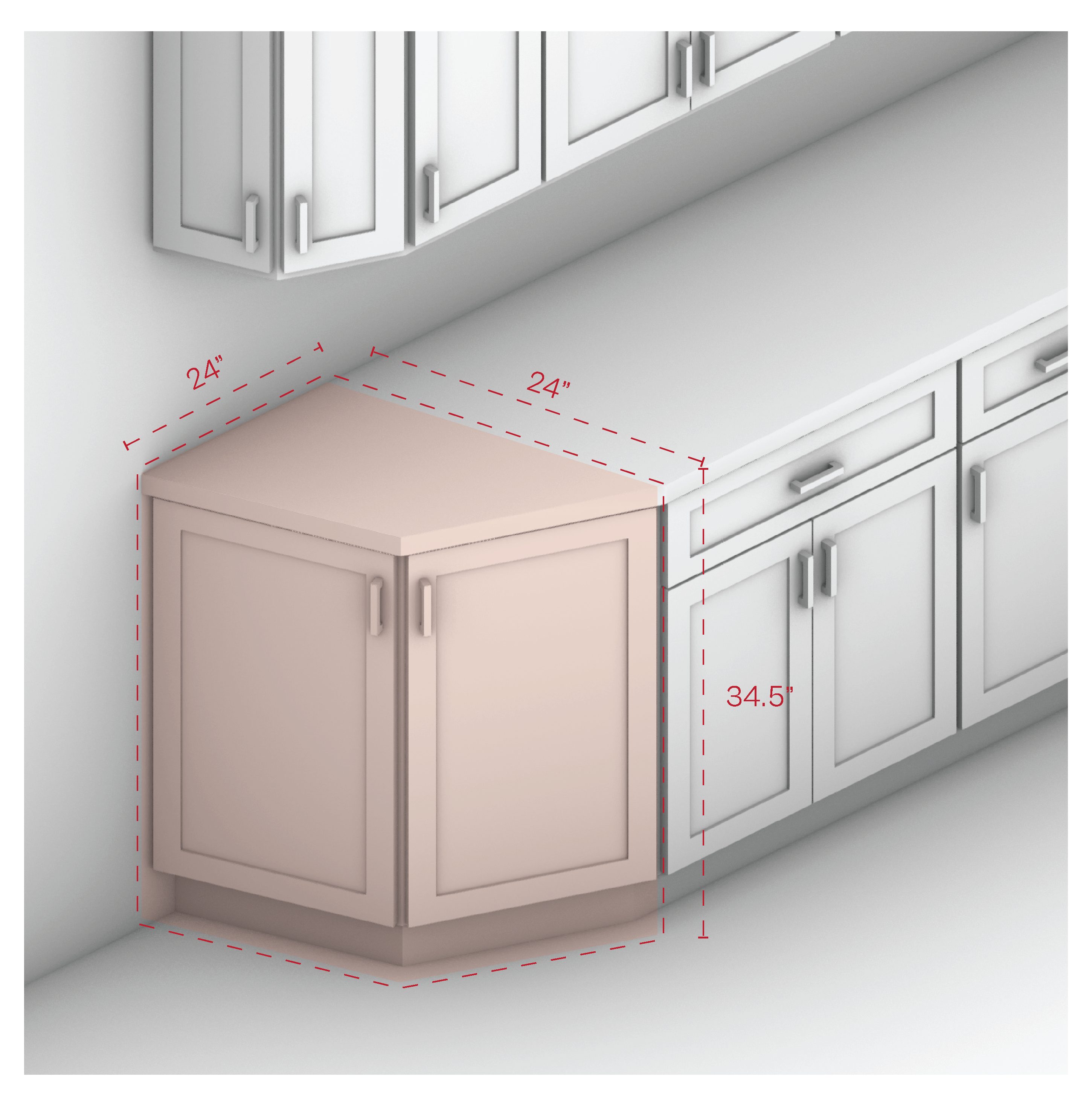 Base End Cabinet 24" Width