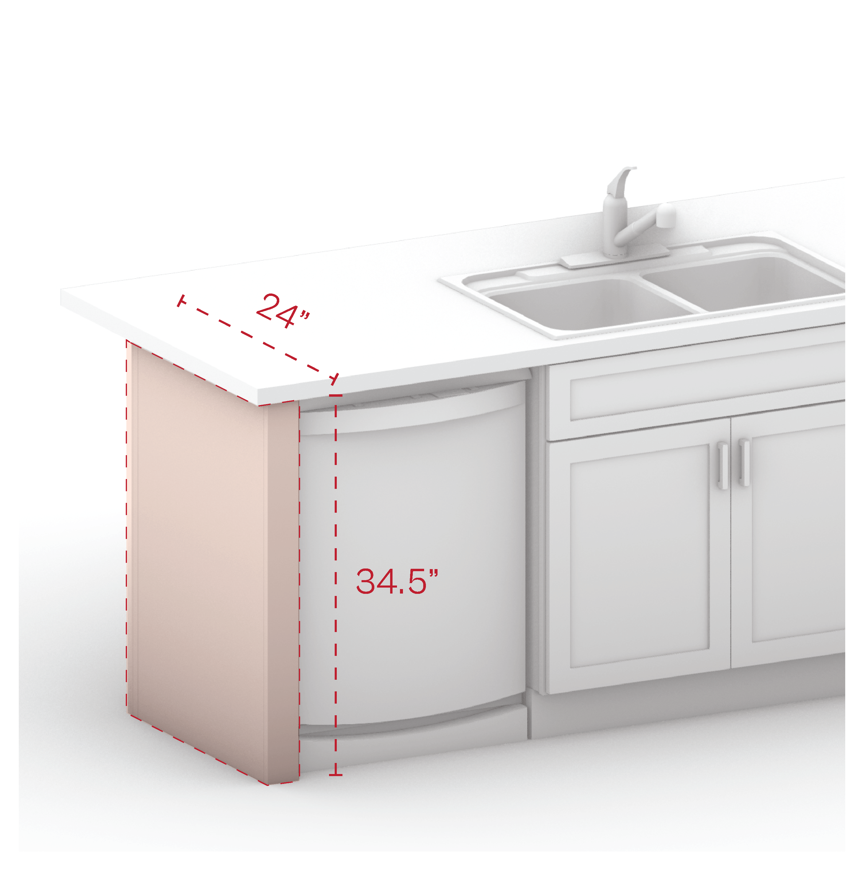 Base End Panel 24" Width