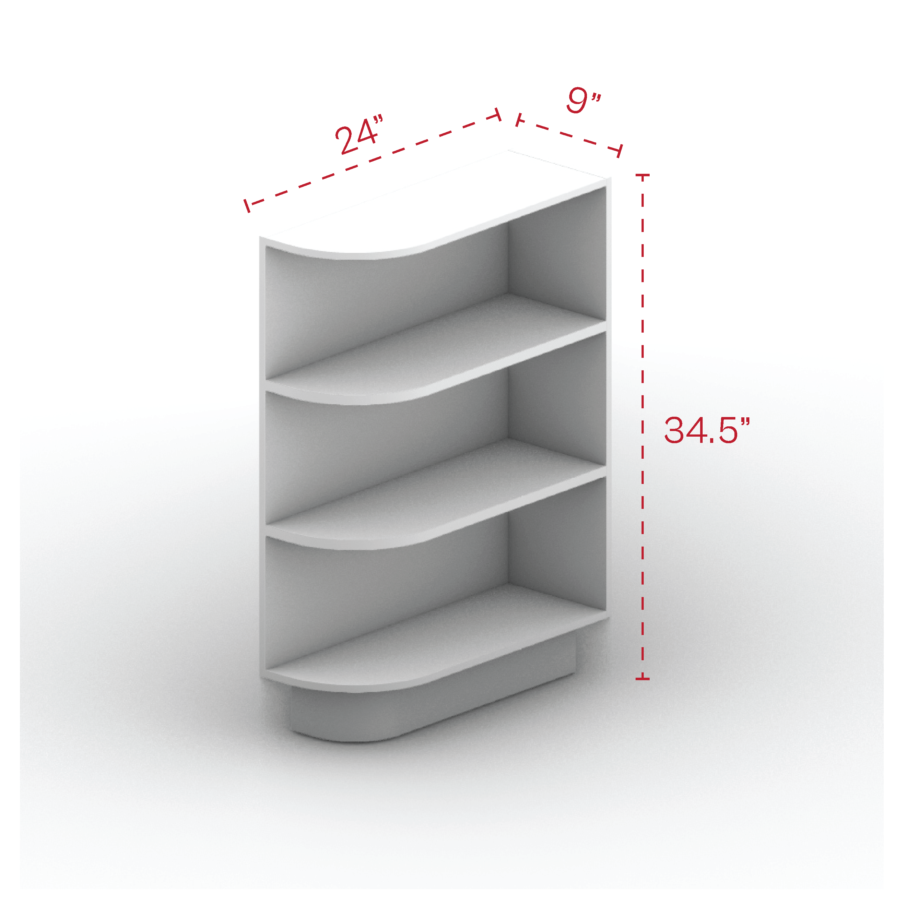 Base End Shelf 09" Width