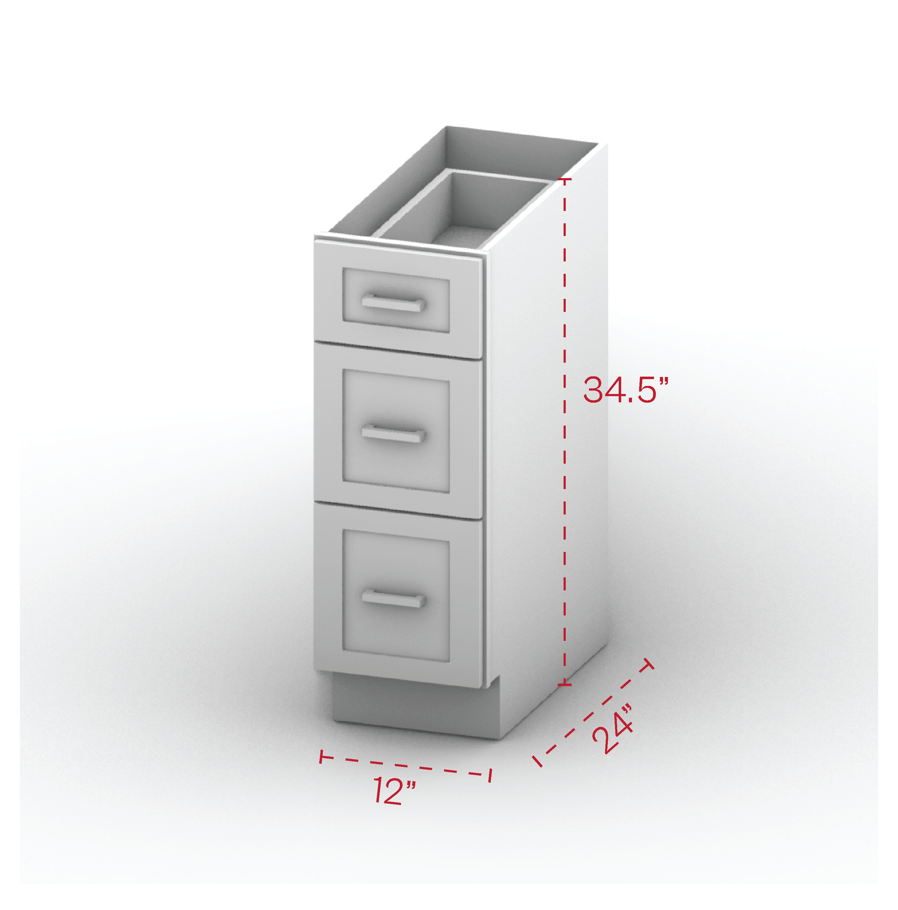 Drawer Base Cabinet 12" Width