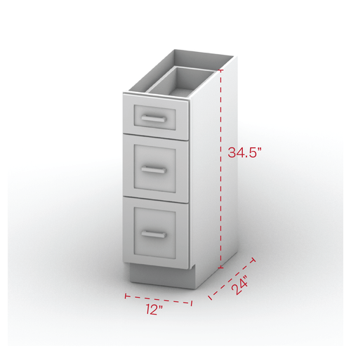 Drawer Base Cabinet 12" Width