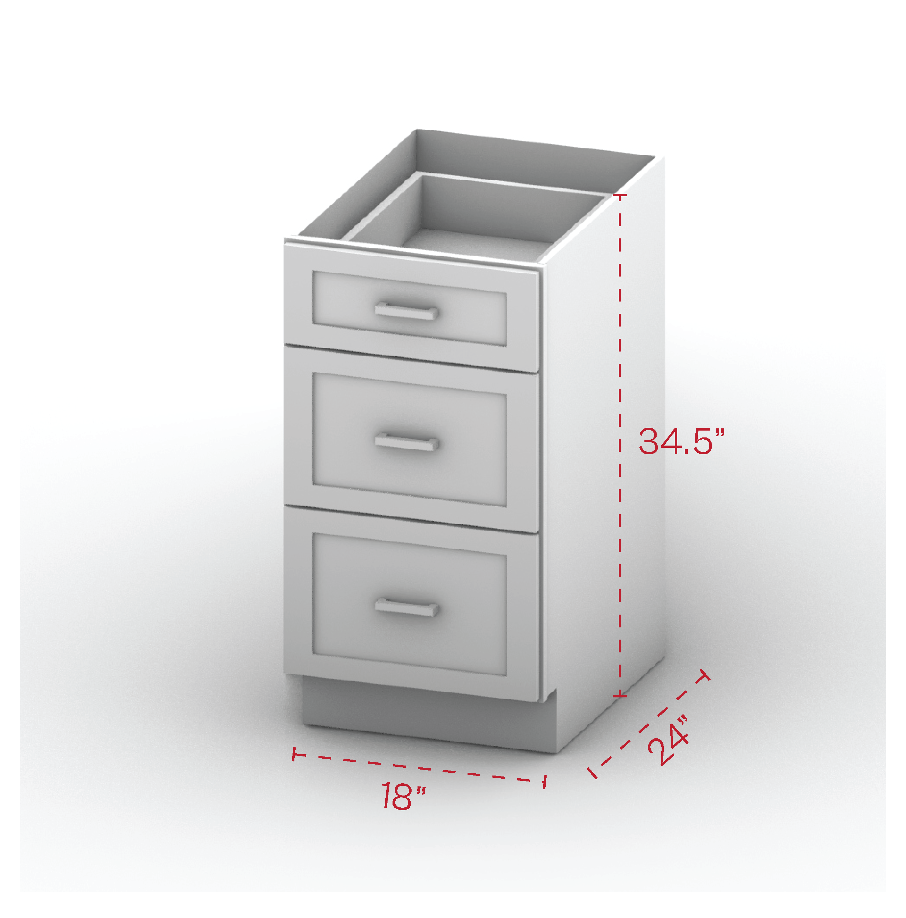Drawer Base Cabinet 18" Width