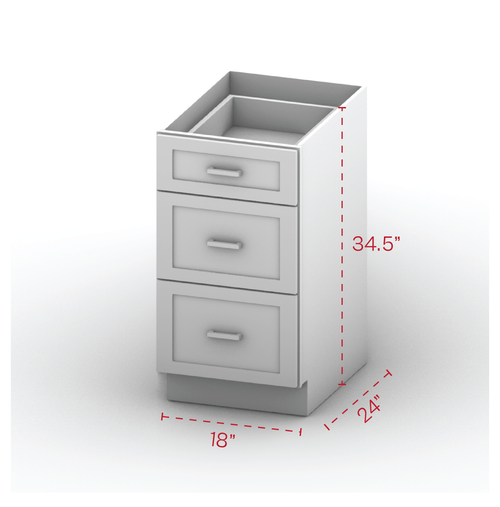 Drawer Base Cabinet 18" Width