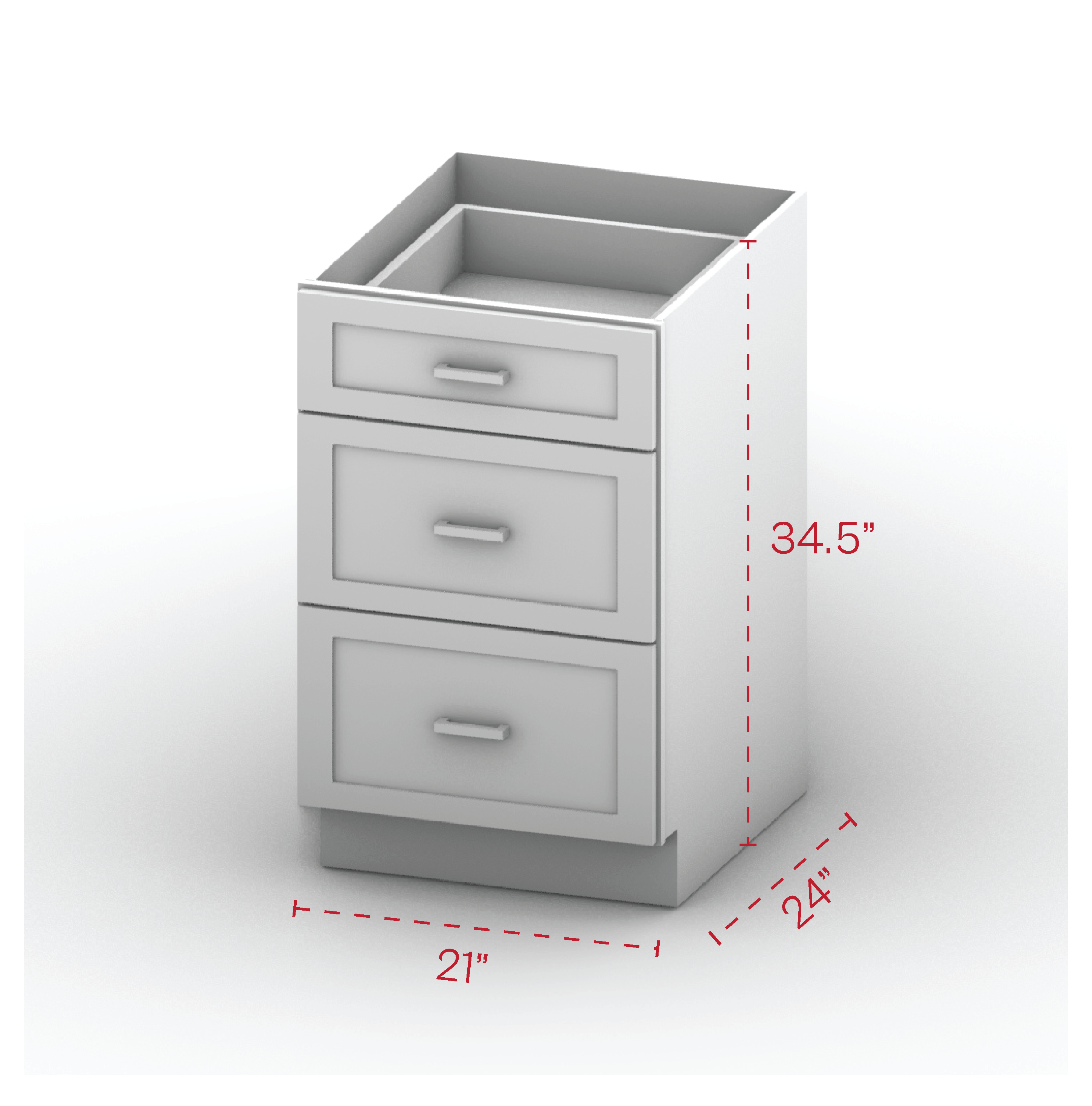 Drawer Base Cabinet 21" Width