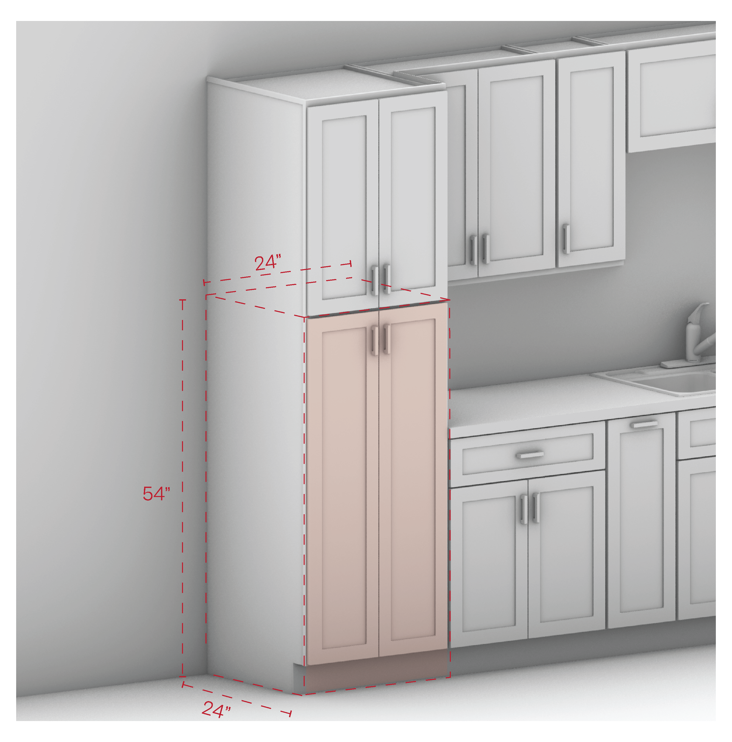 Pantry Cabinet 24" Width