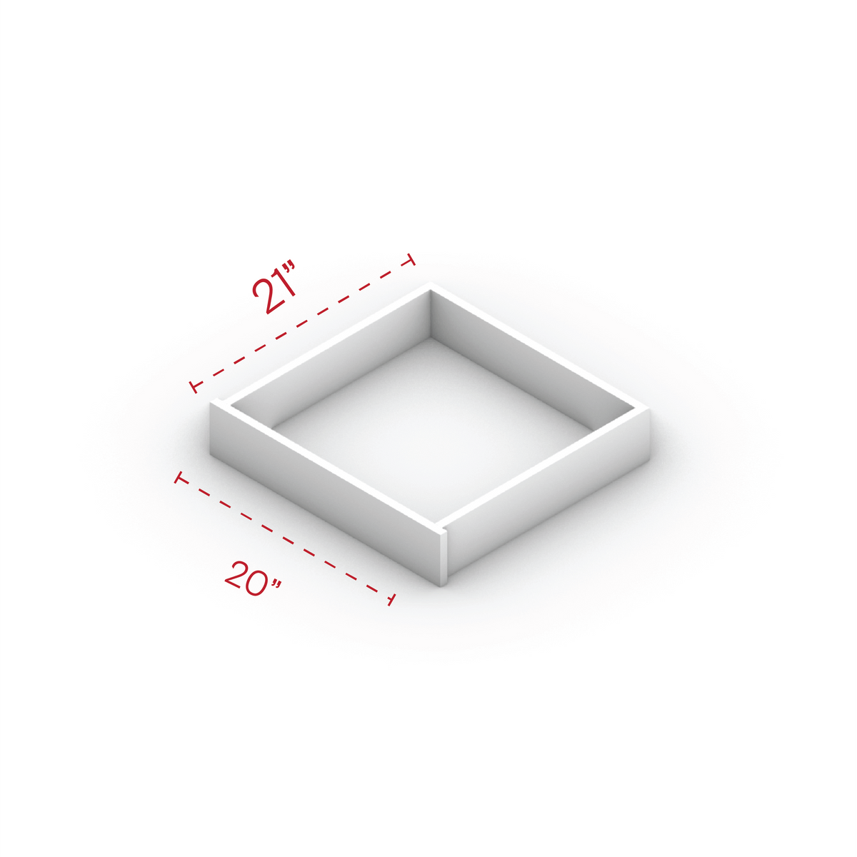 White Shaker ROLL-OUT24 Pull Out Tray - image 2