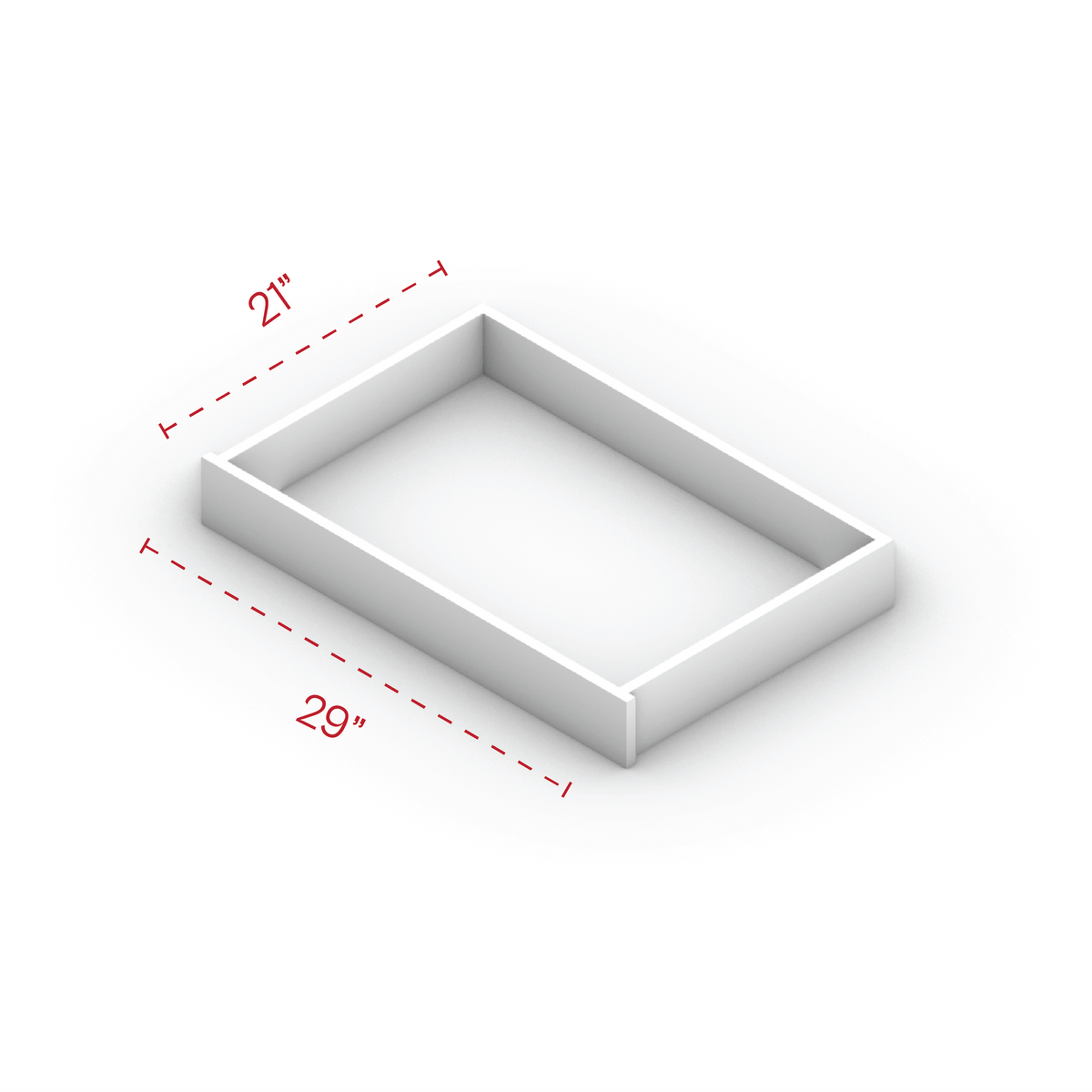 White Shaker ROLL-OUT33 Pull Out Tray - image 2