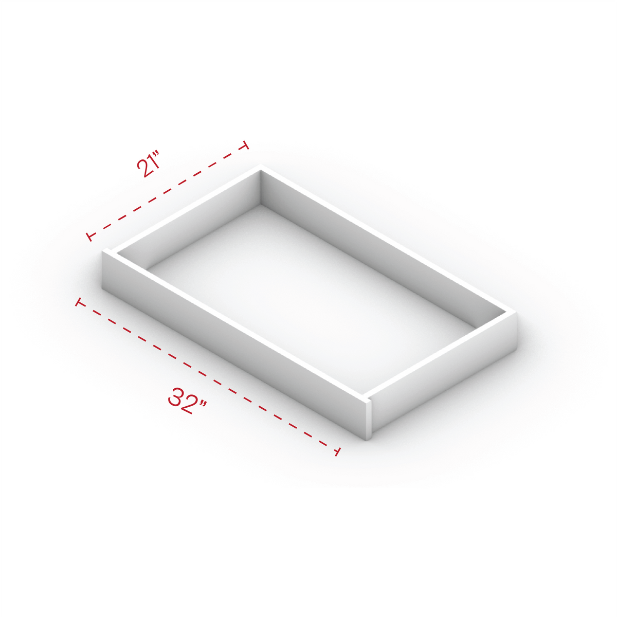 White Shaker ROLL-OUT36 Pull Out Tray - image 2
