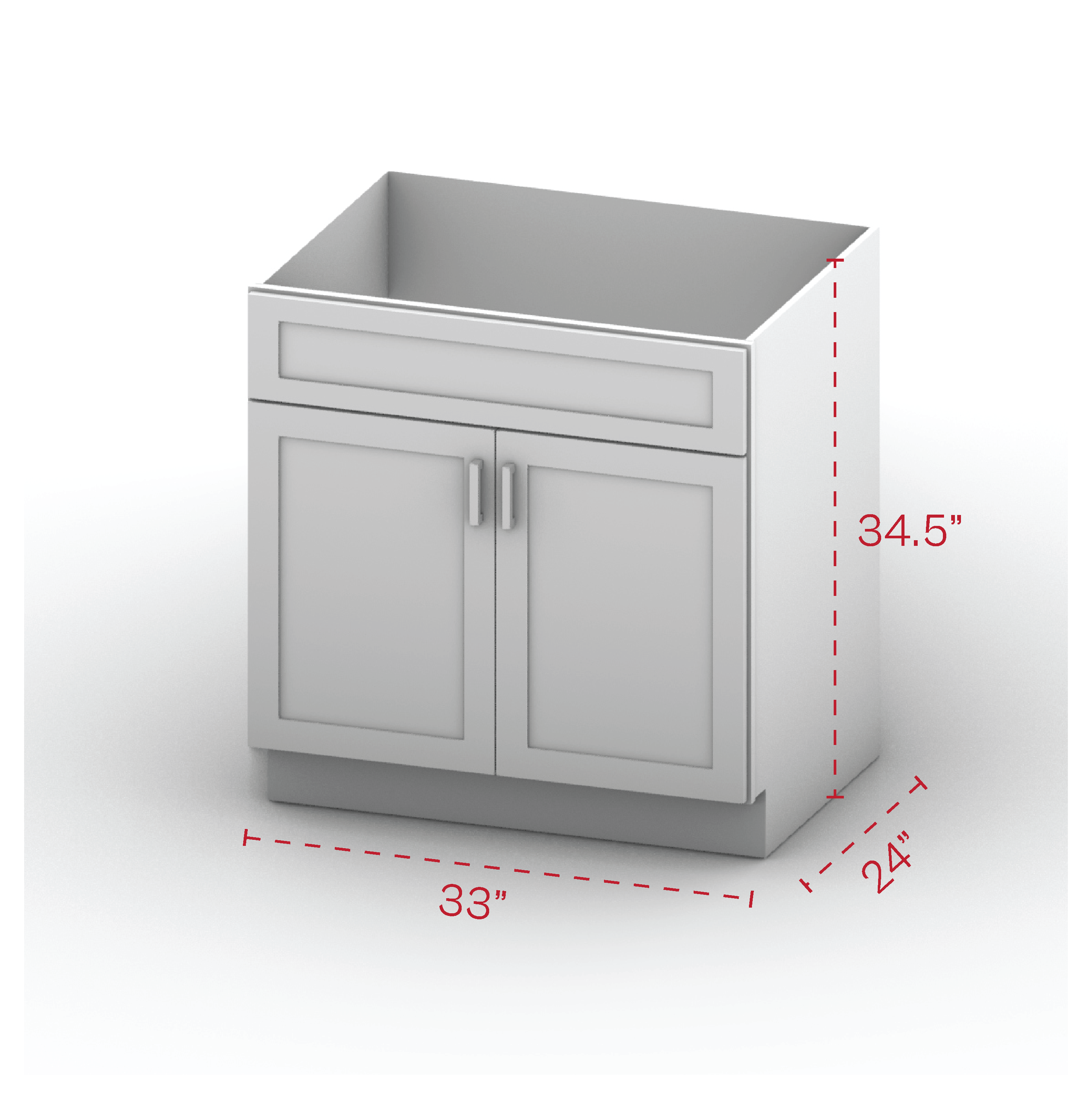 Sink Base Cabinet 33" Width