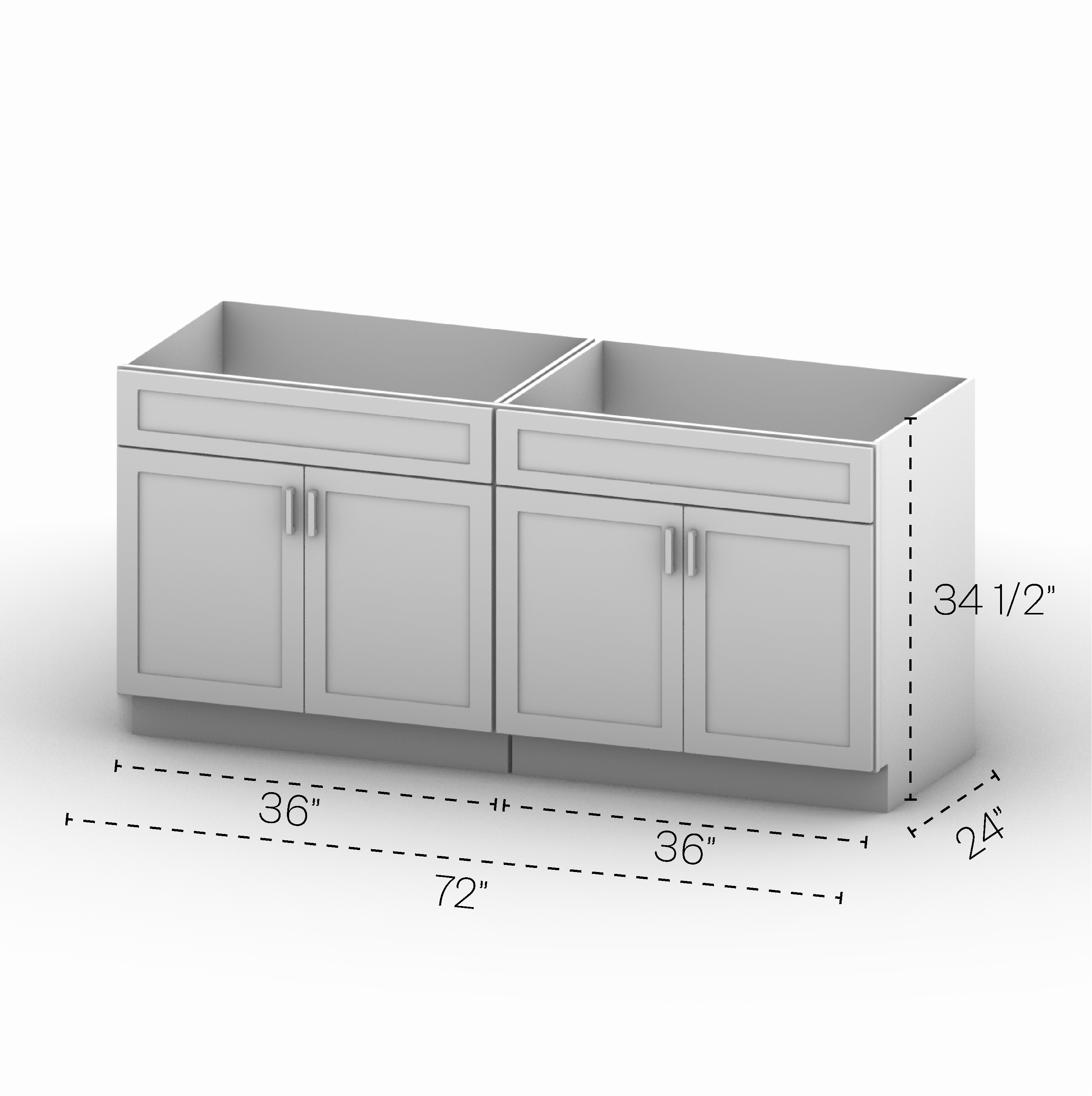 Vanity Sink Cabinets 72" Width