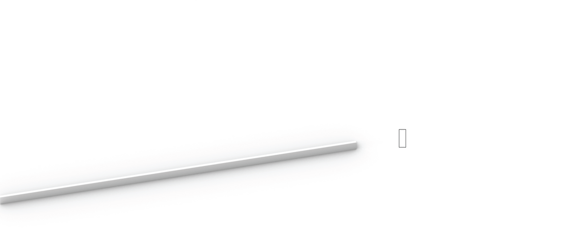 White Shaker SBM2 Slab Base Molding - image 1