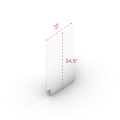White Shaker SP2134.5 Skin Panel For Pantry - image 1