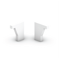 White Shaker TKS-R Toe Kick Skirt Angled - image 1
