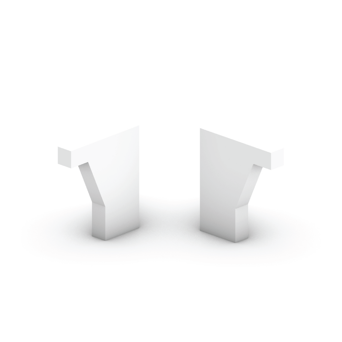 White Shaker TKS-R Toe Kick Skirt Angled - image 1
