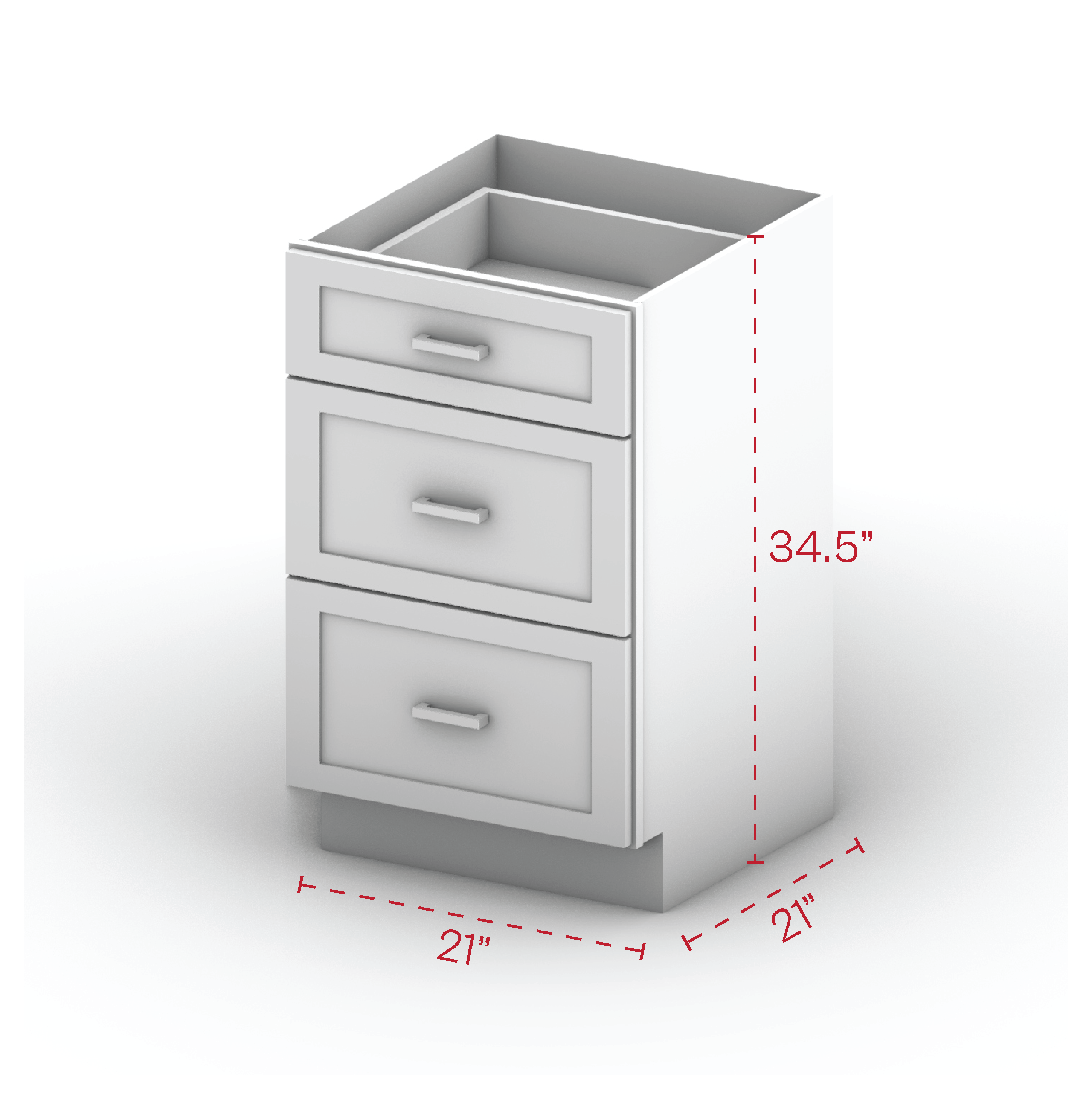 Vanity Drawer Cabinet 21" Width