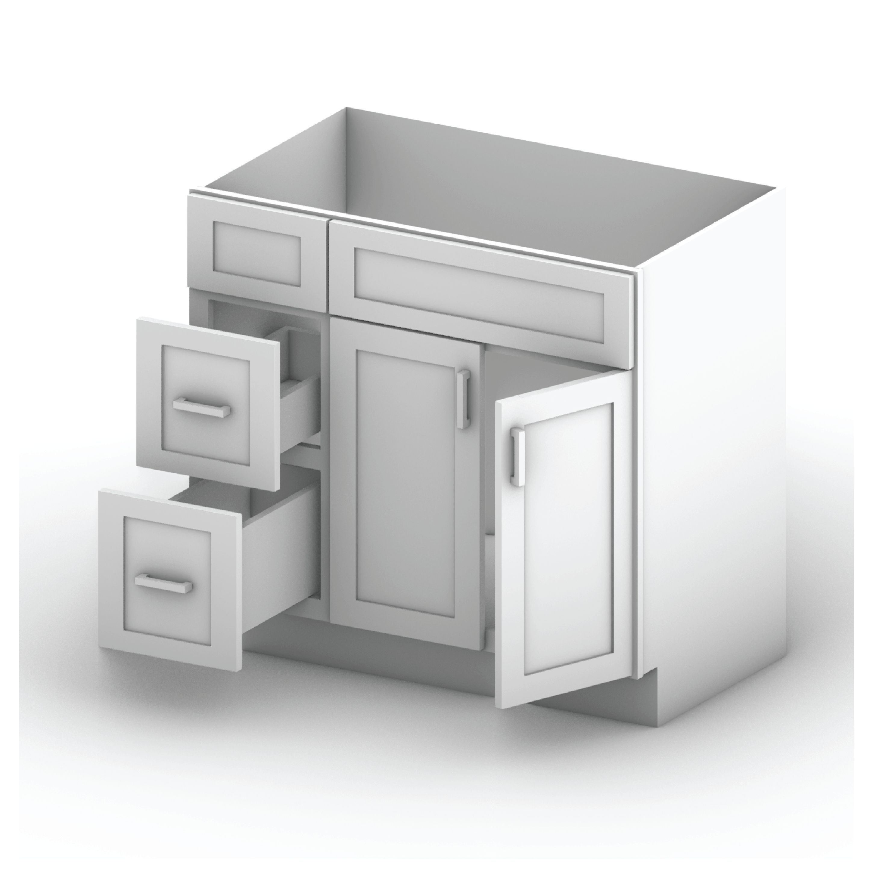 Vanity Sink Cabinets-2 Drawers 36" Width (L)