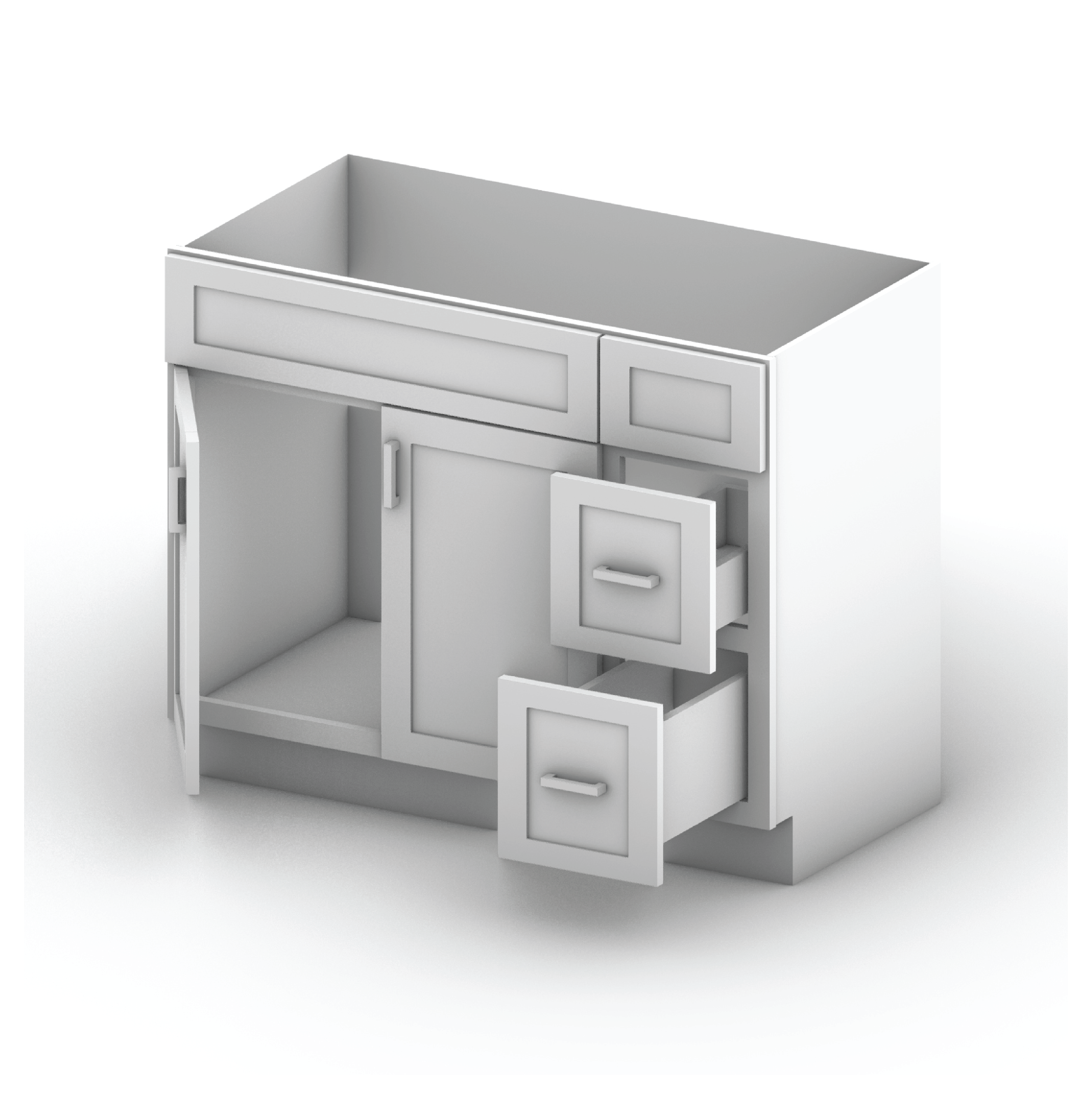 Vanity Sink Cabinets-2 Drawers 42" Width (R)