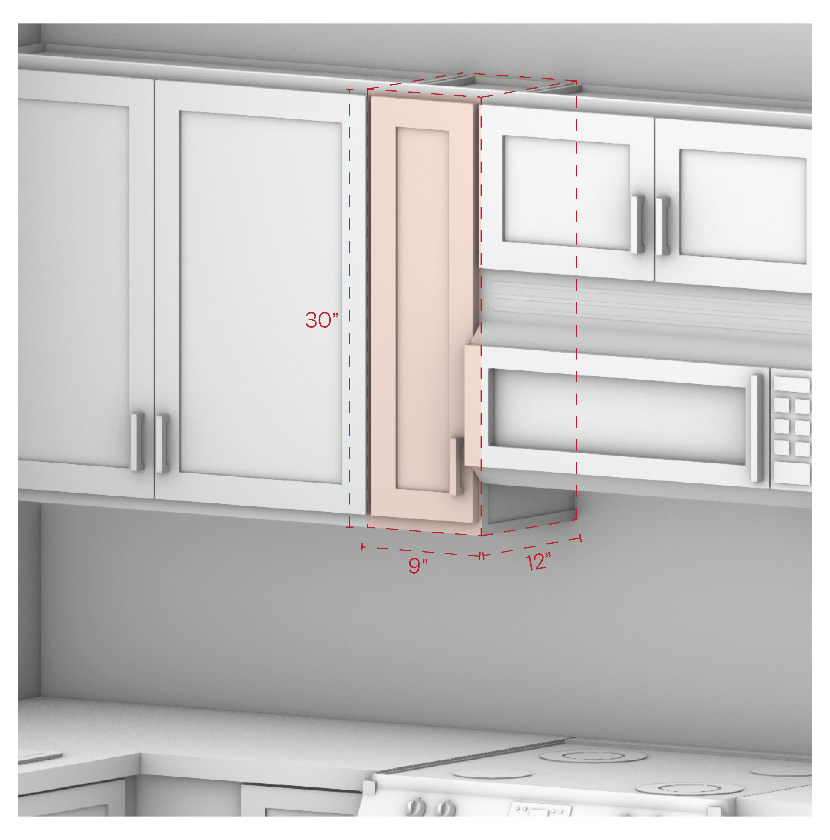 Wall Cabinet 9" Width 30" Height