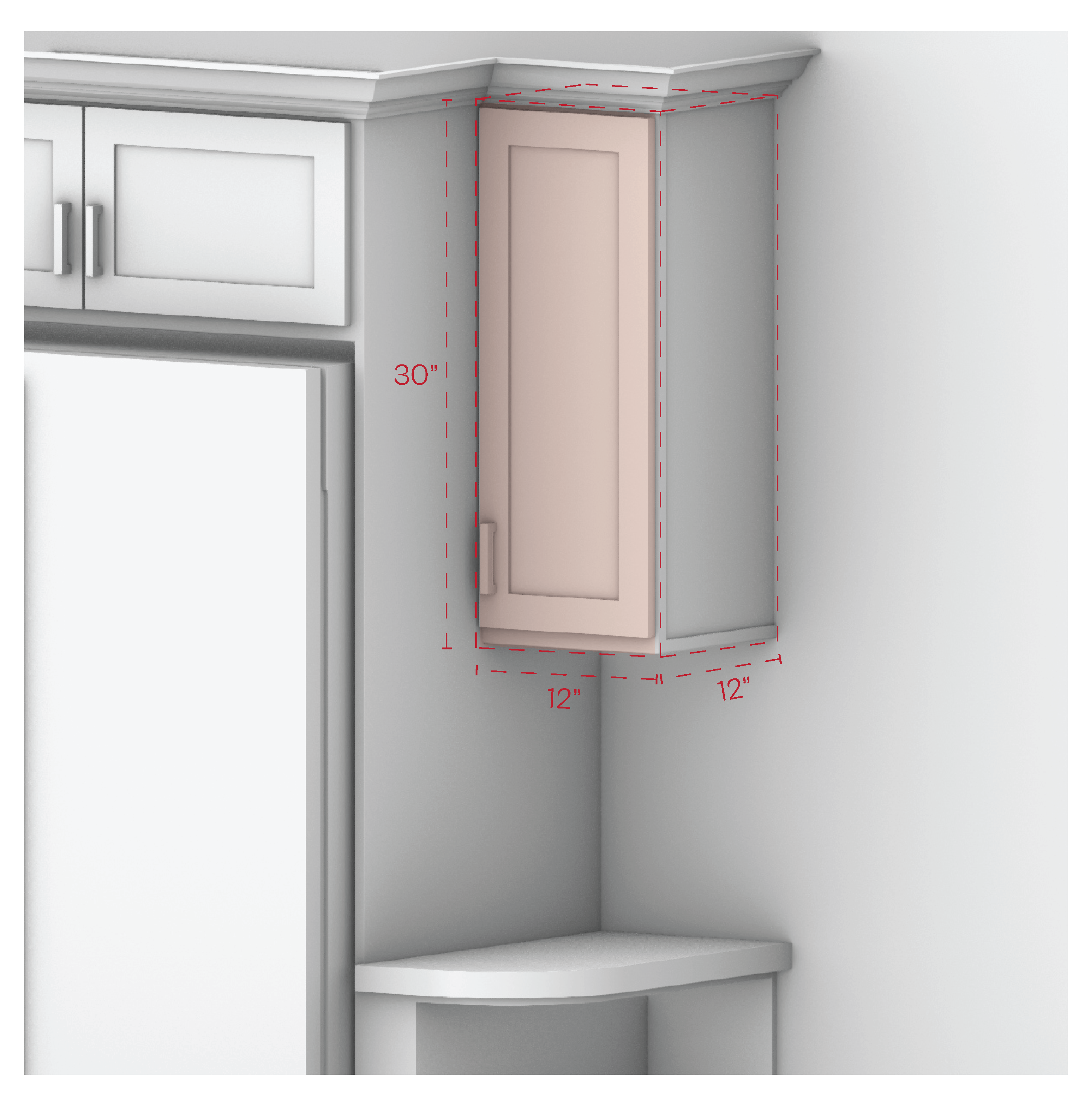 Wall Cabinet 12" Width 30" Height