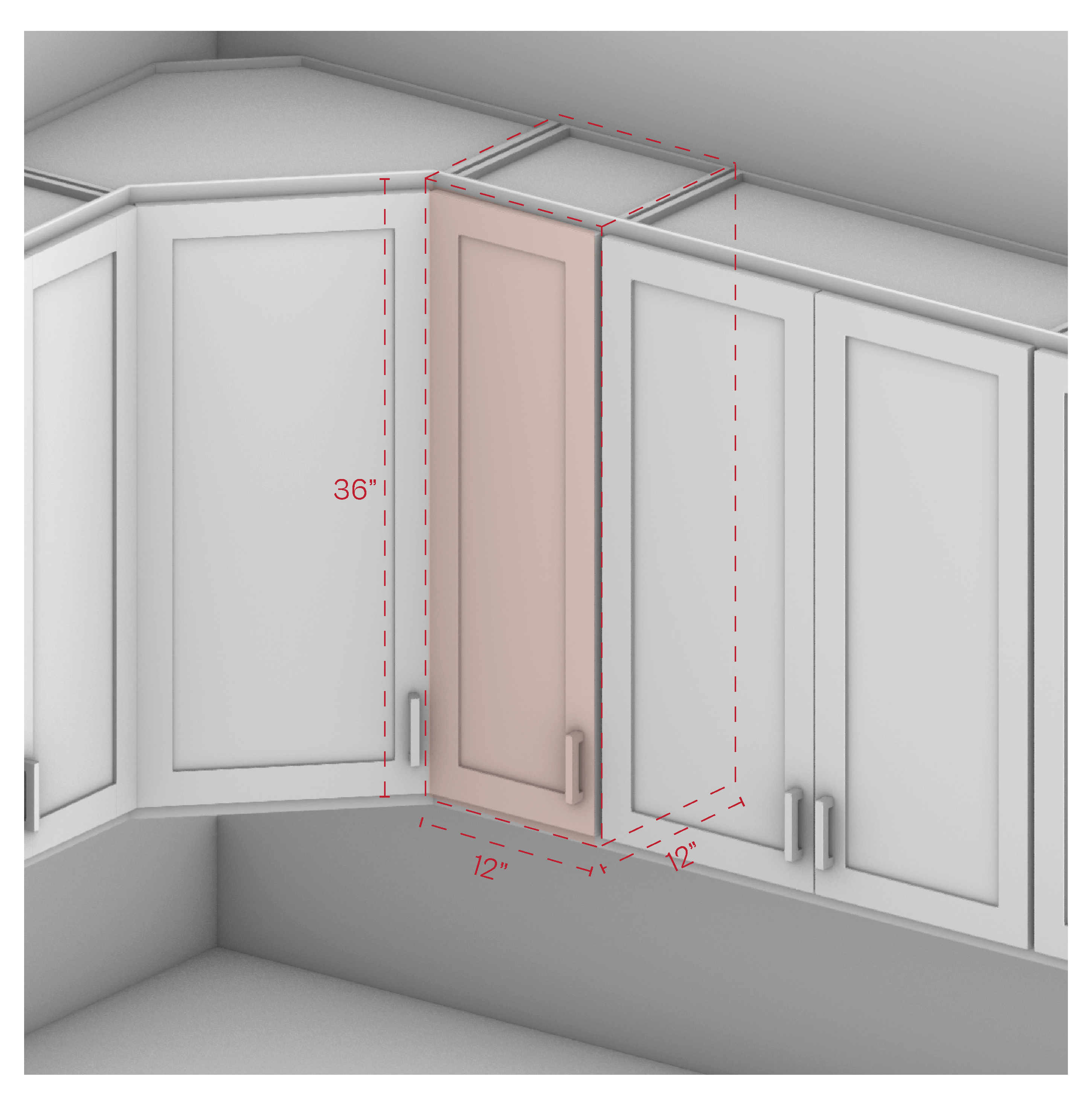 Wall Cabinet 12" Width 36" Height