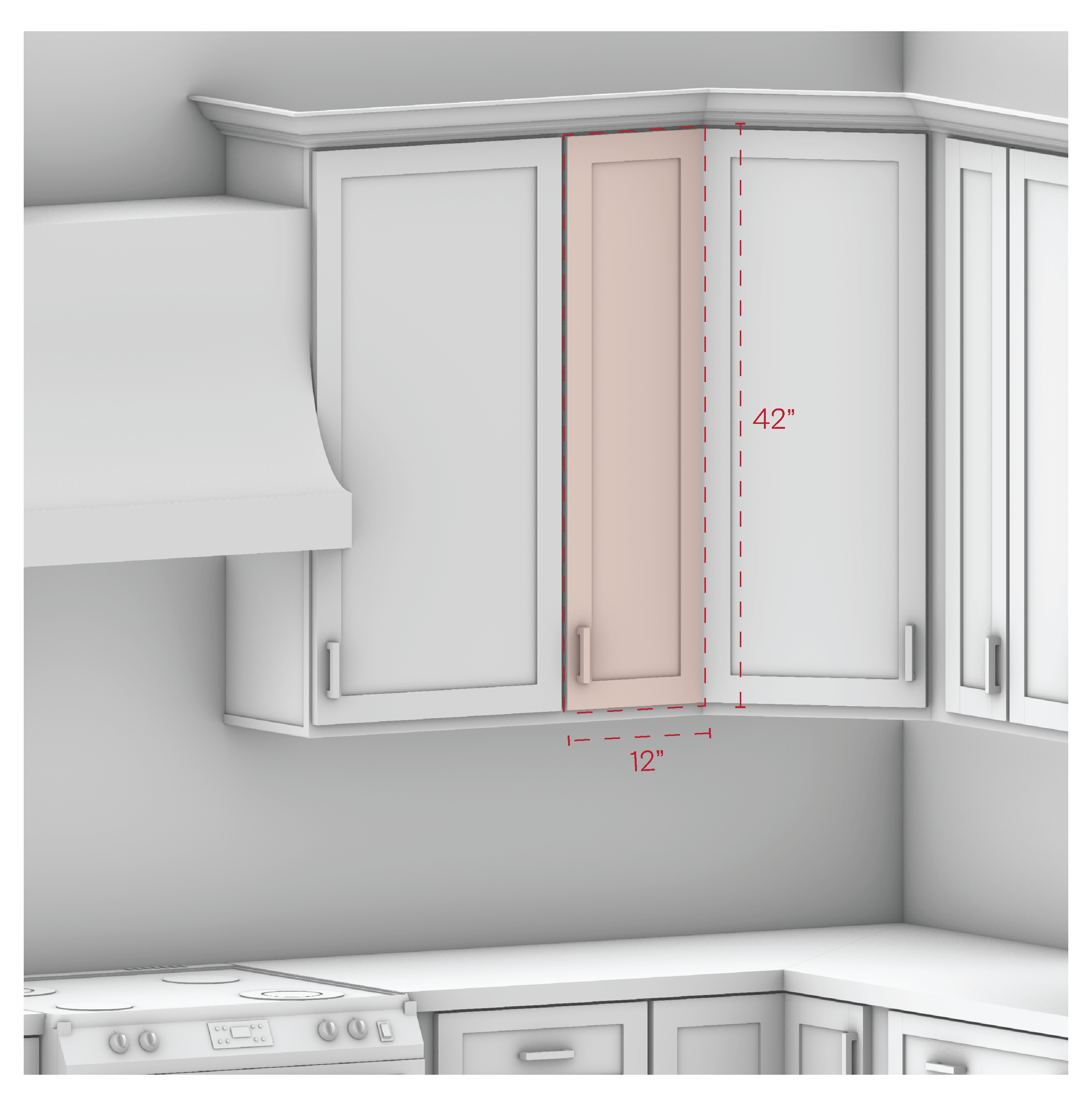 Wall Cabinet 12" Width 42"Height