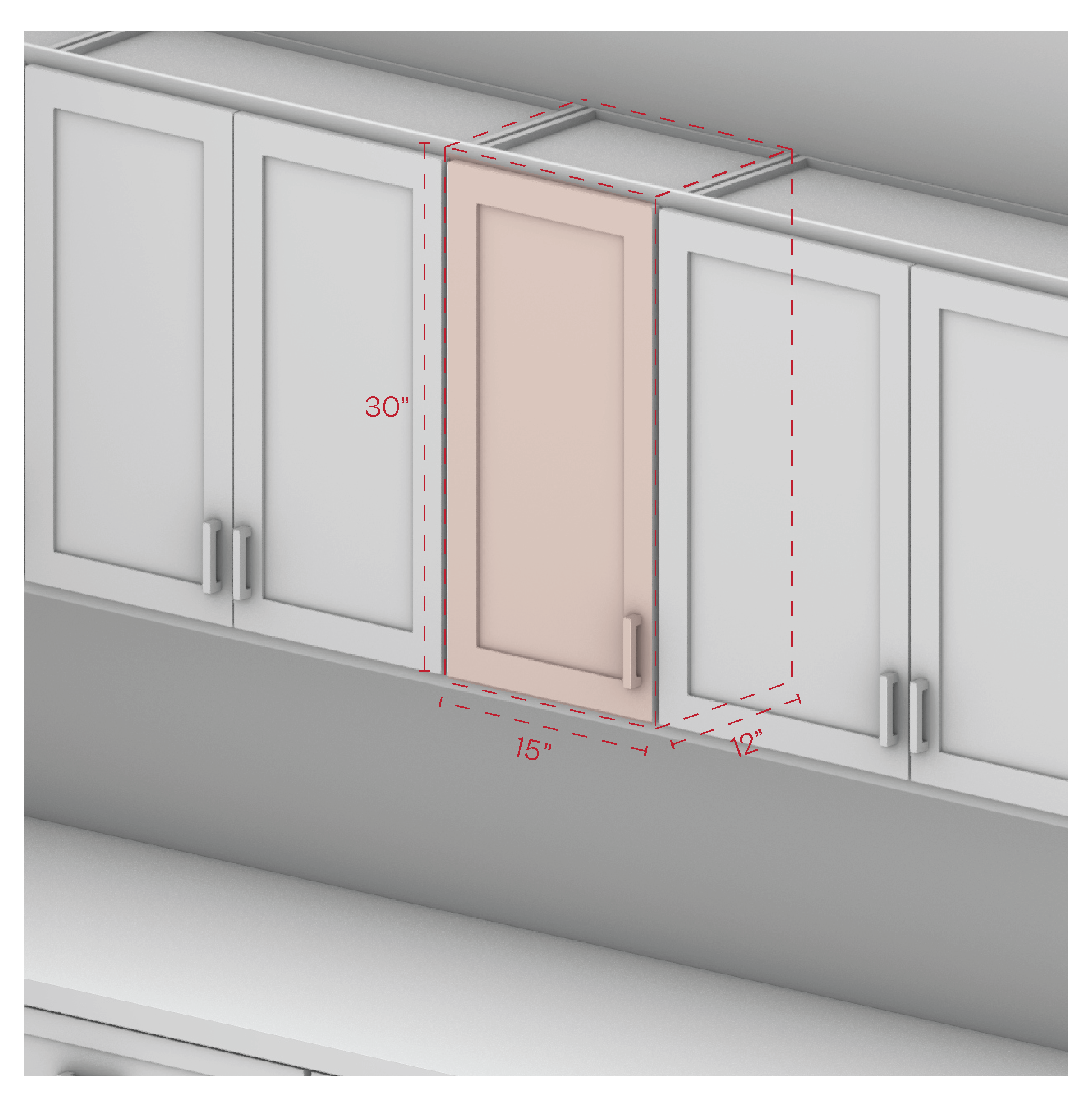 Wall Cabinet 15" Width 30" Height