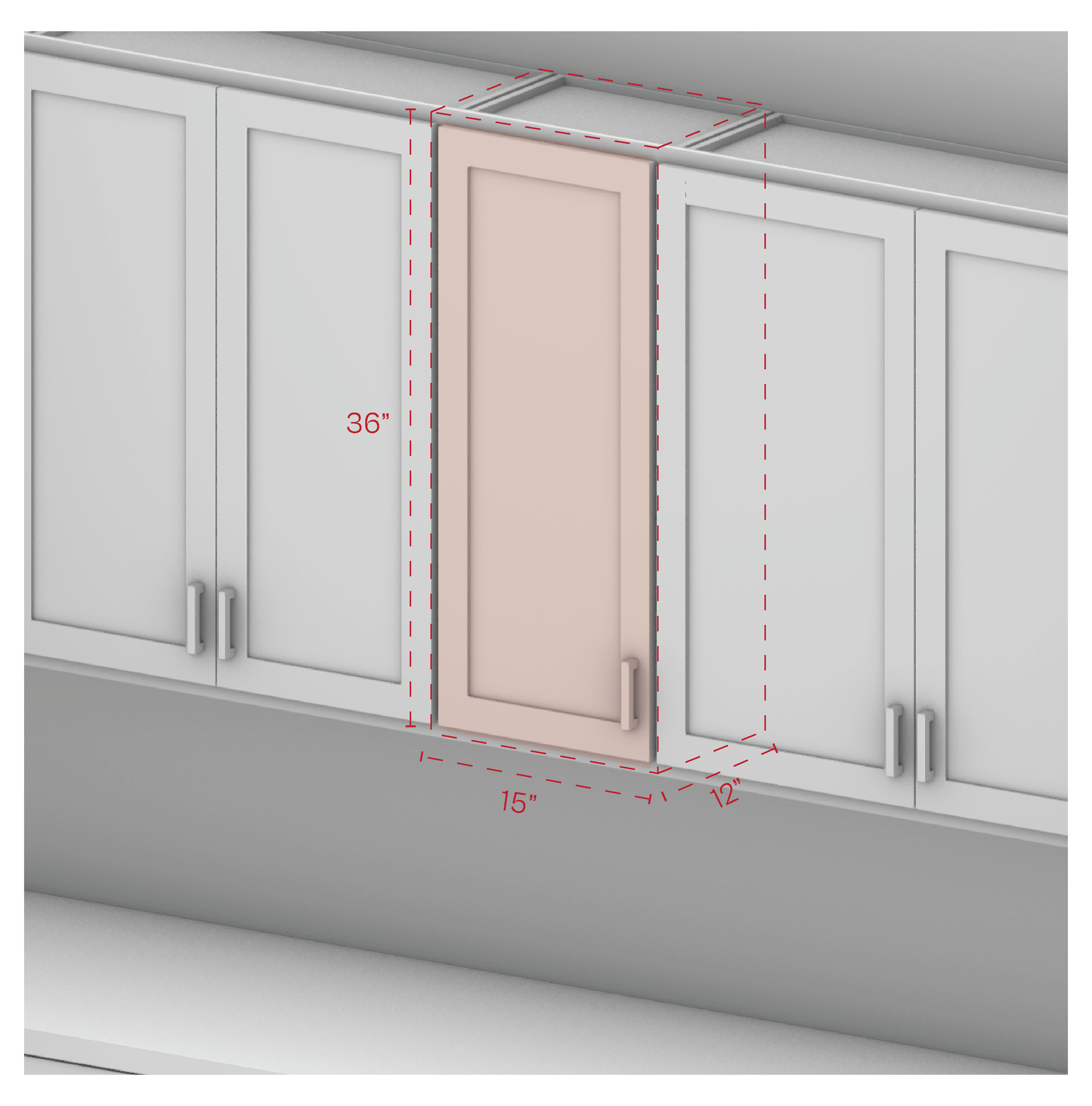 Wall Cabinet 15" Width 36" Height