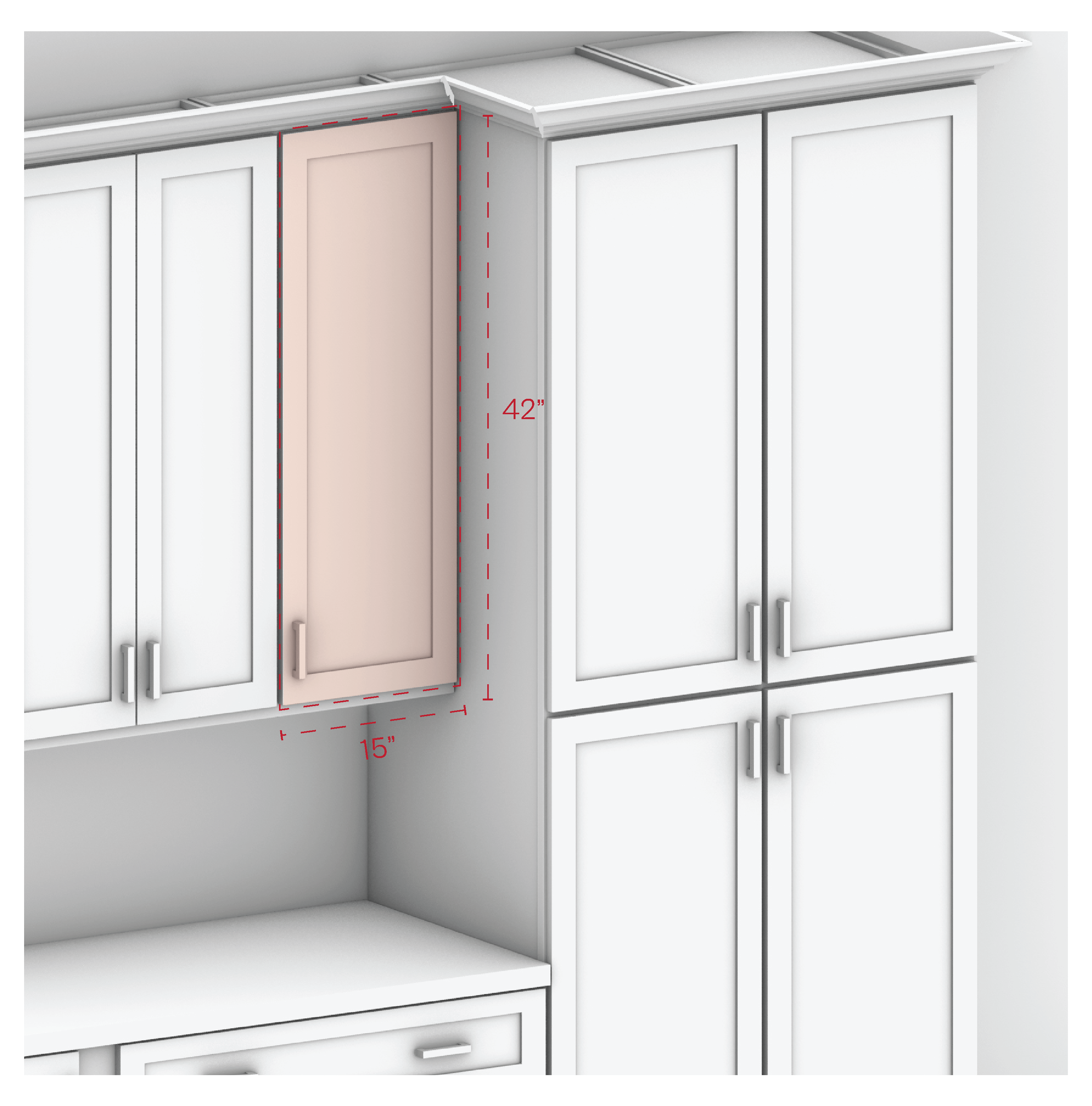 Wall Cabinet 15" Width 42"Height