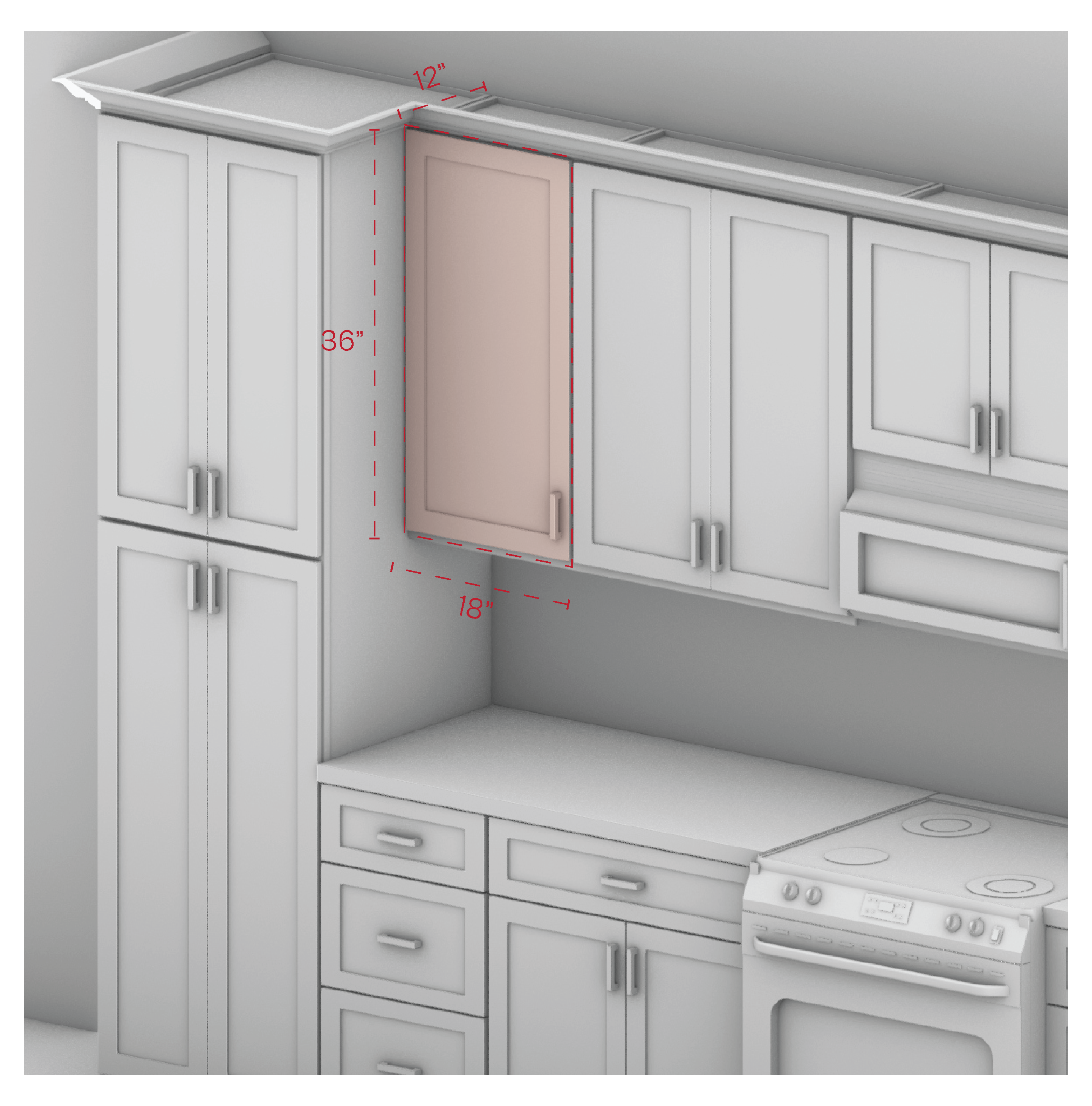 Wall Cabinet 18" Width 36" Height