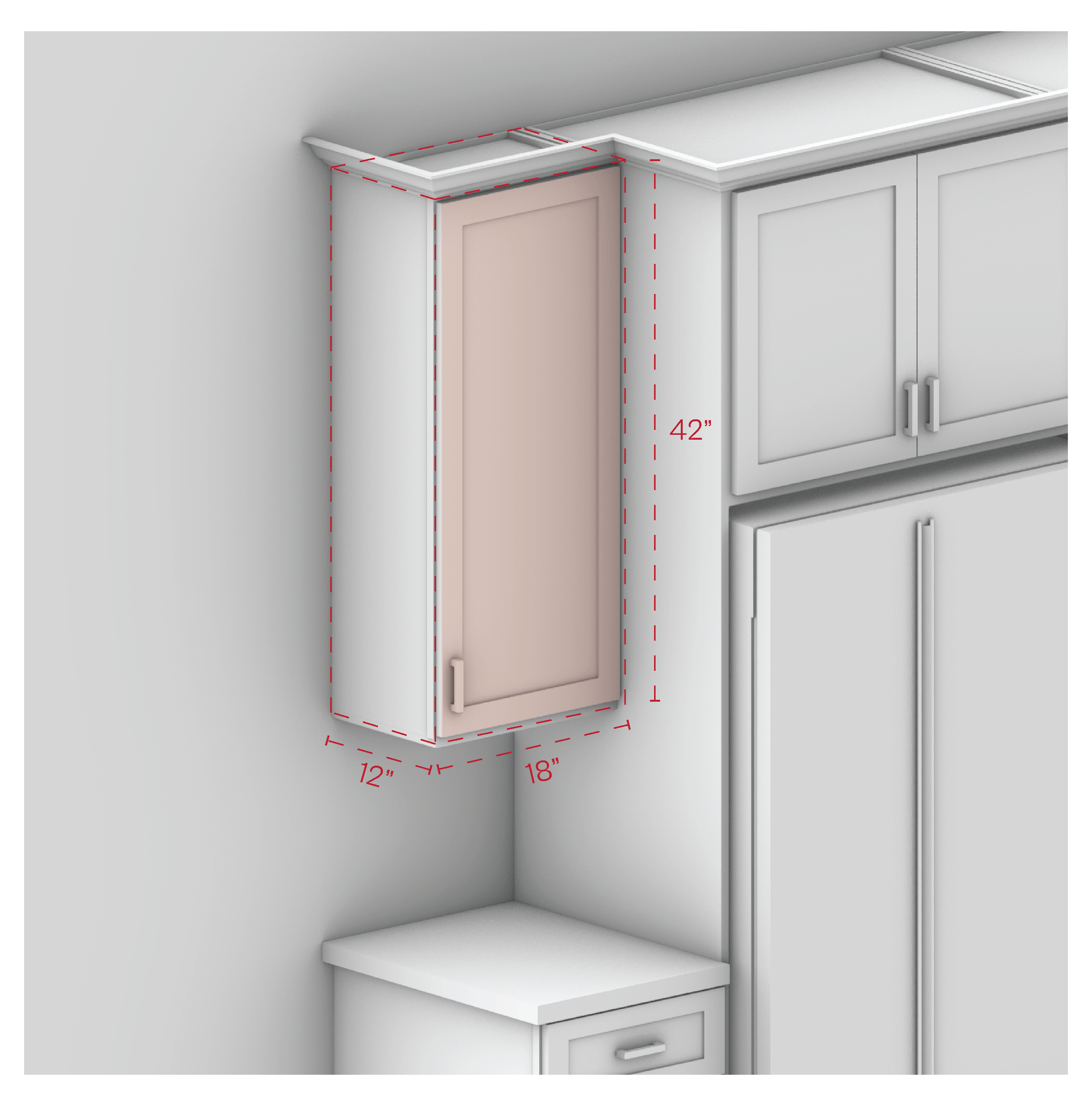 Wall Cabinet 18" Width 42"Height