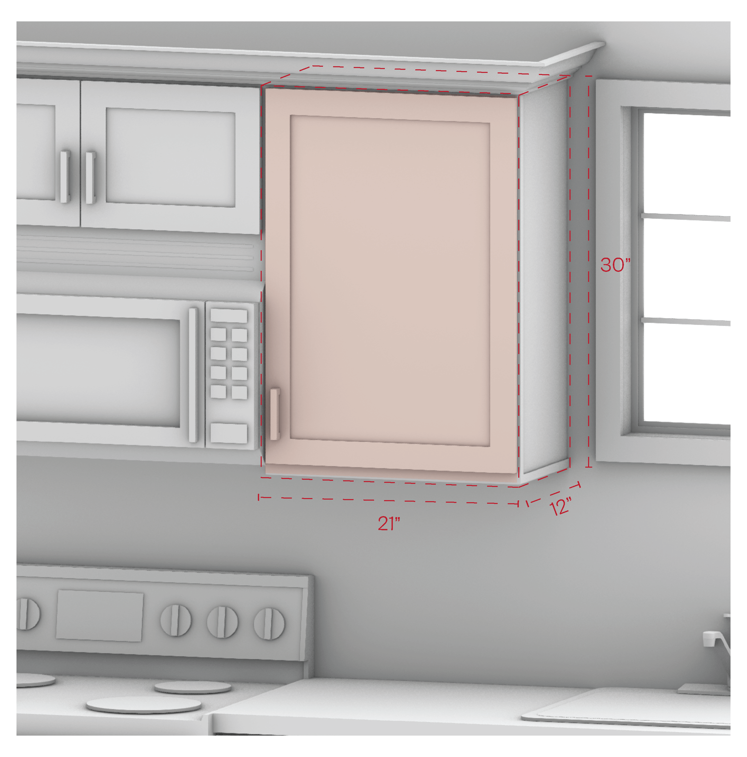 Wall Cabinet 21" Width 30" Height