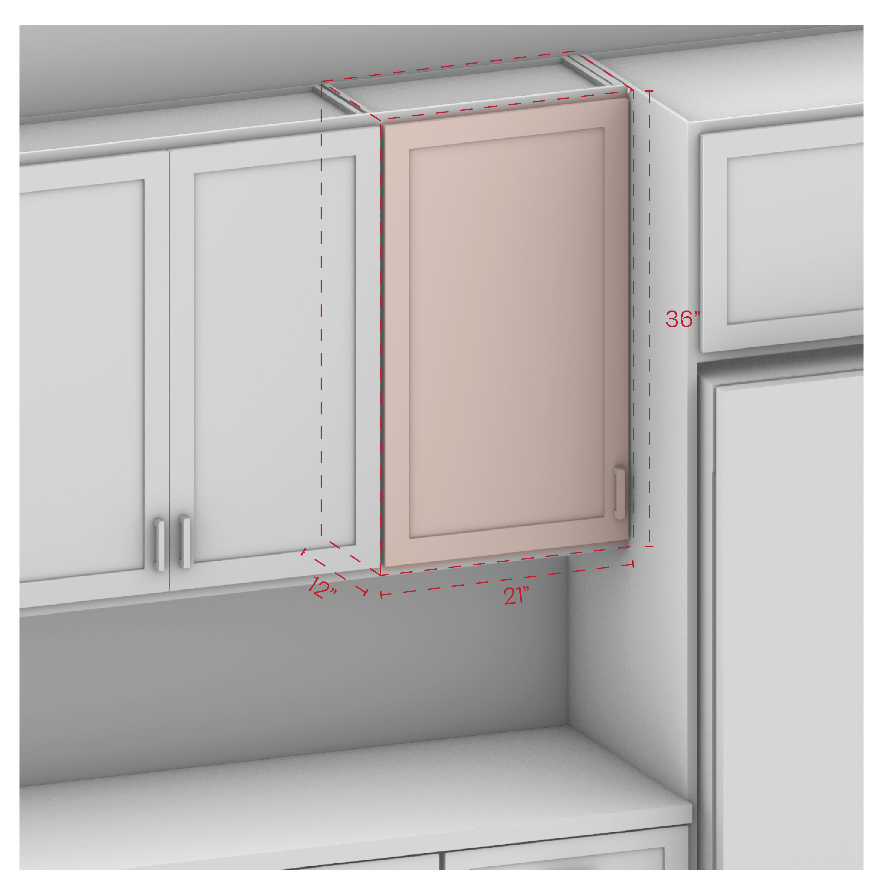 Wall Cabinet 21" Width 36" Height