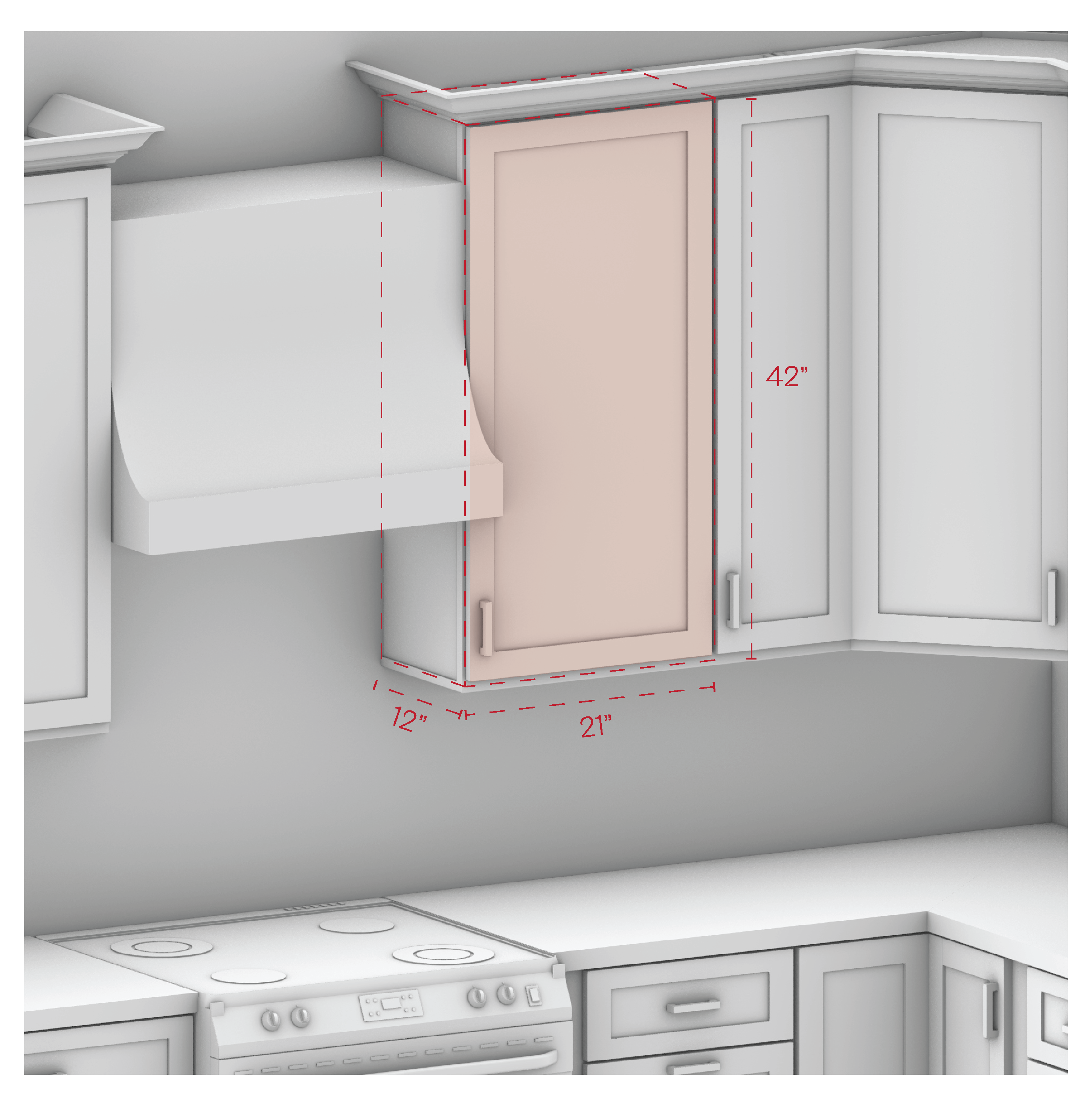 Wall Cabinet 21" Width 42"Height