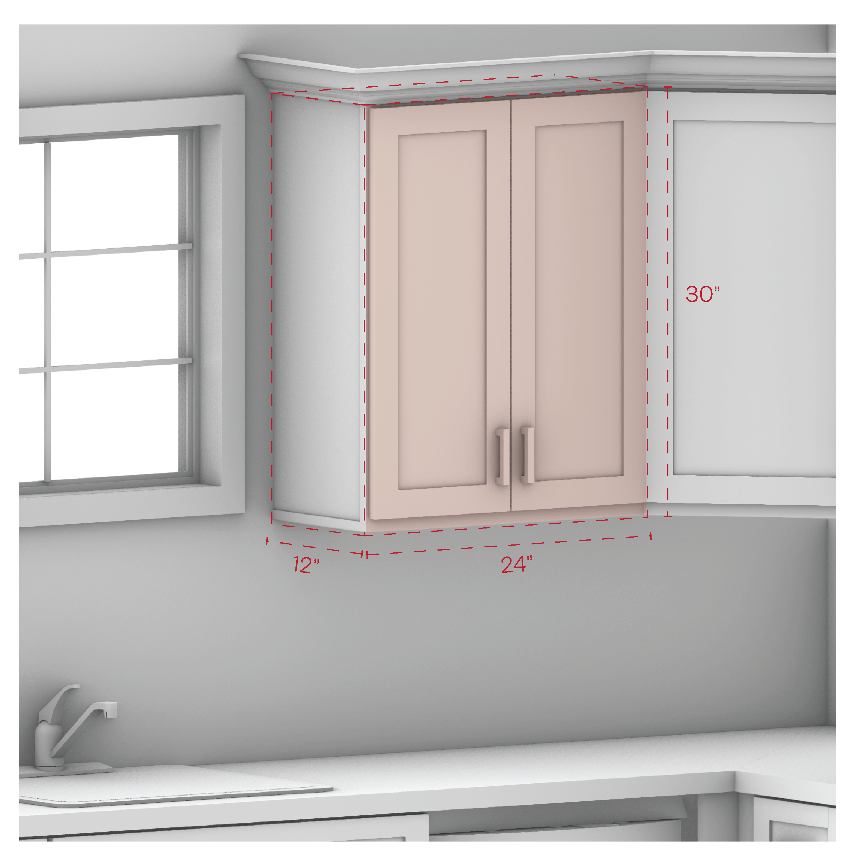 Wall Cabinet 24" Width 30" Height