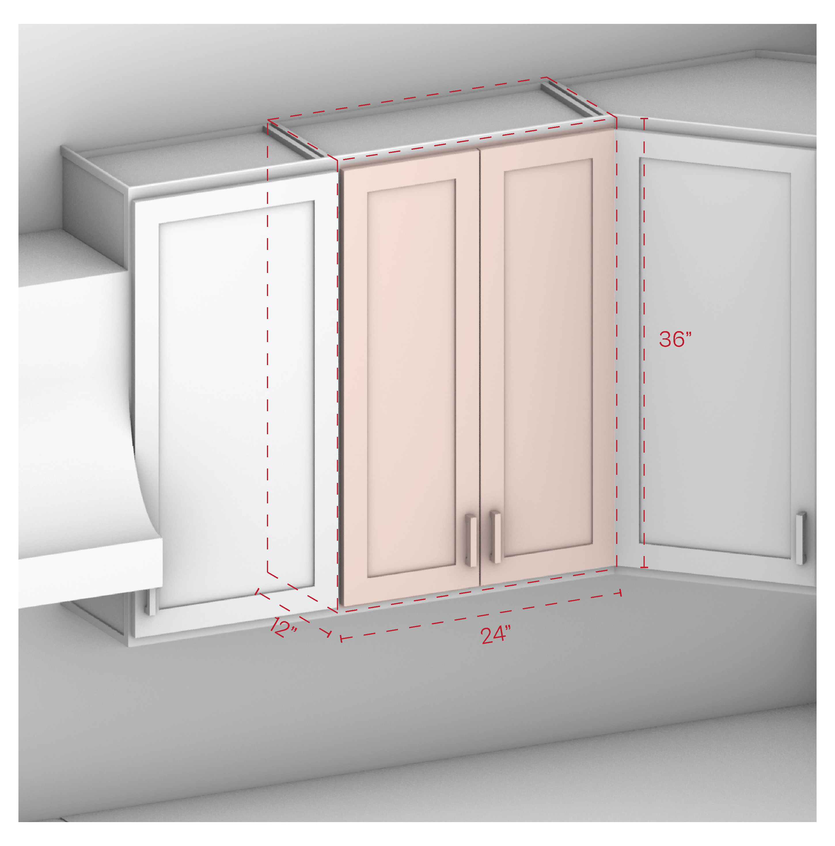 Wall Cabinet 24" Width 36" Height