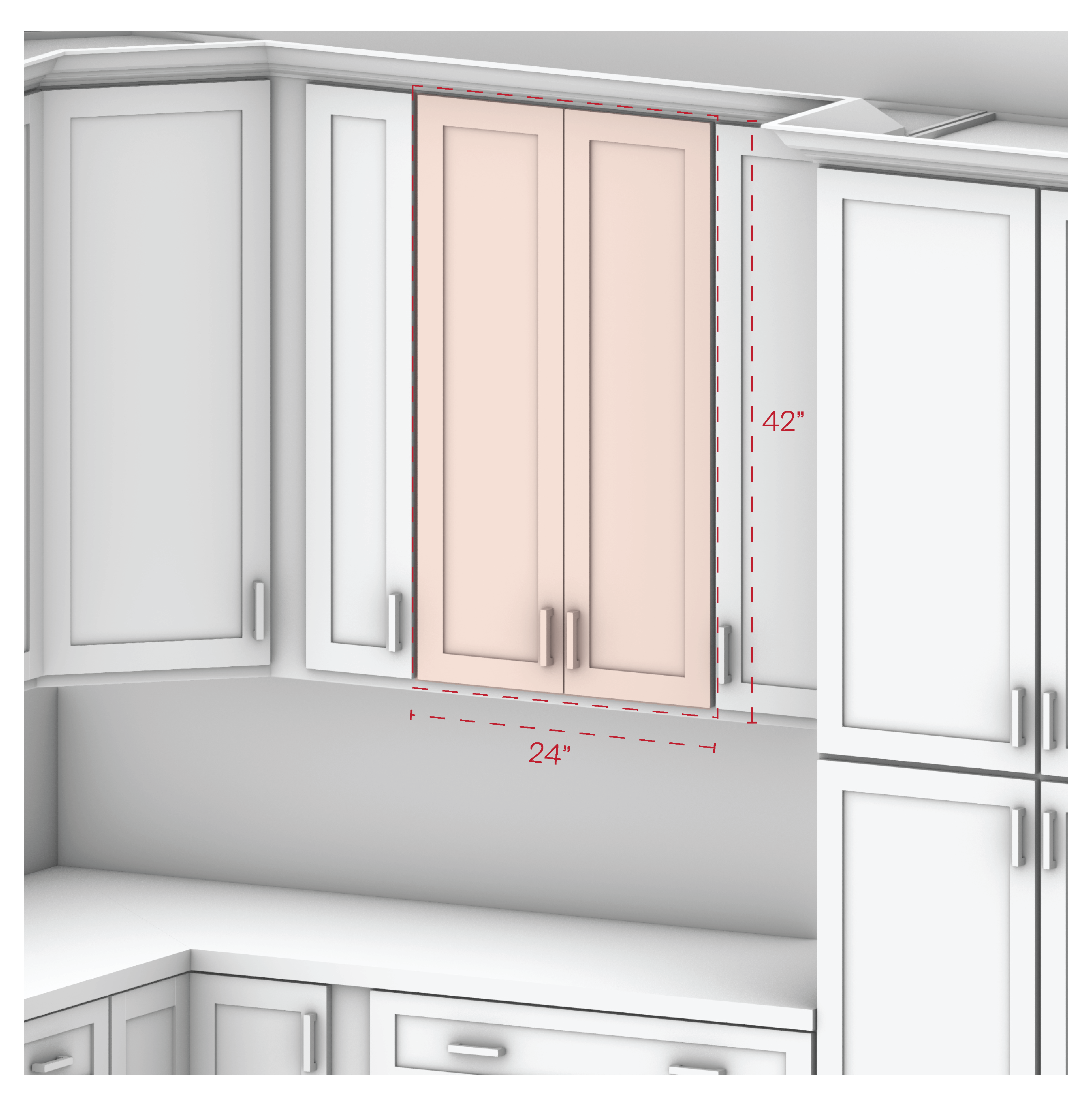 Wall Cabinet 24" Width 42"Height