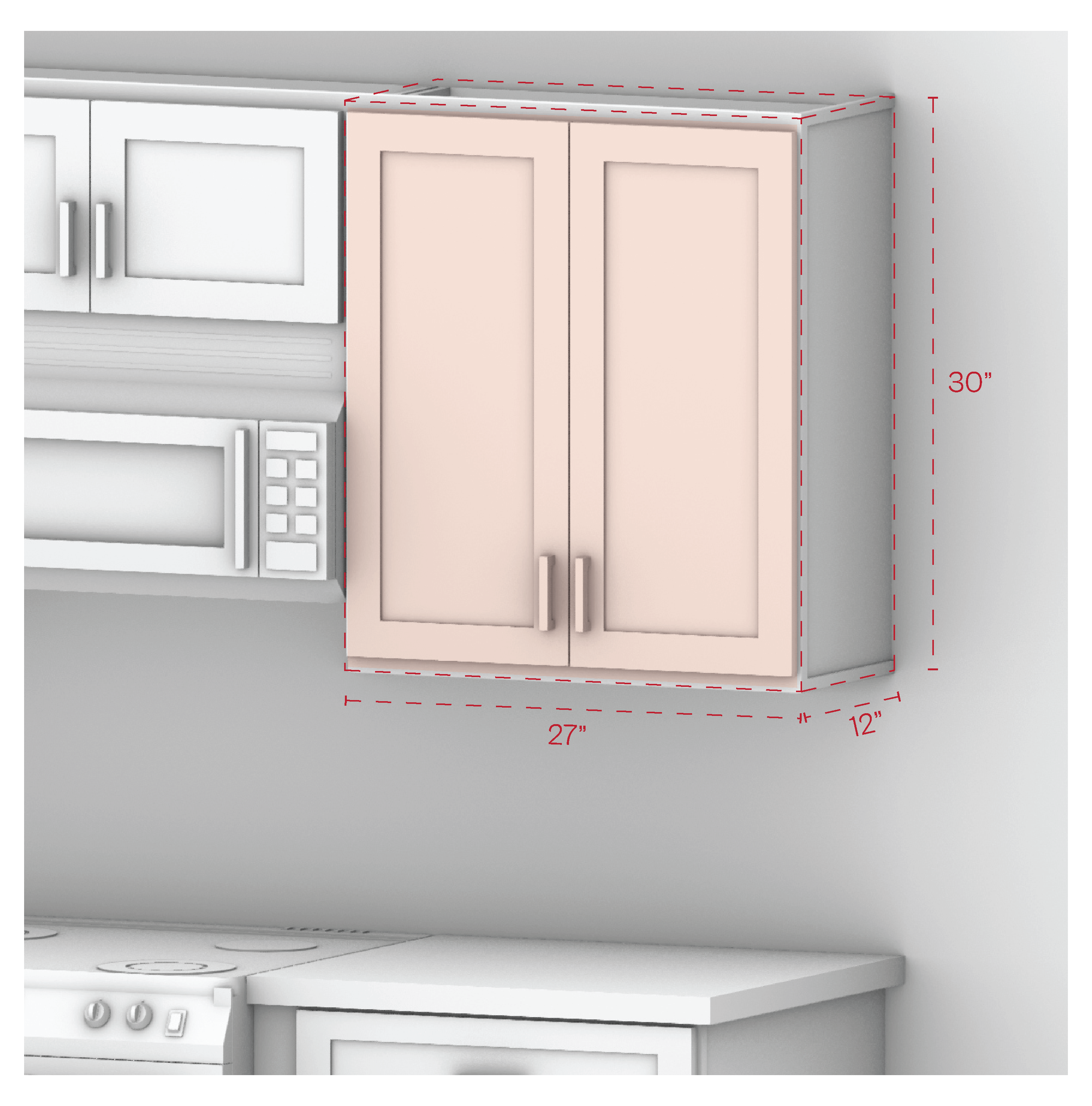 Wall Cabinet 27" Width 30" Height