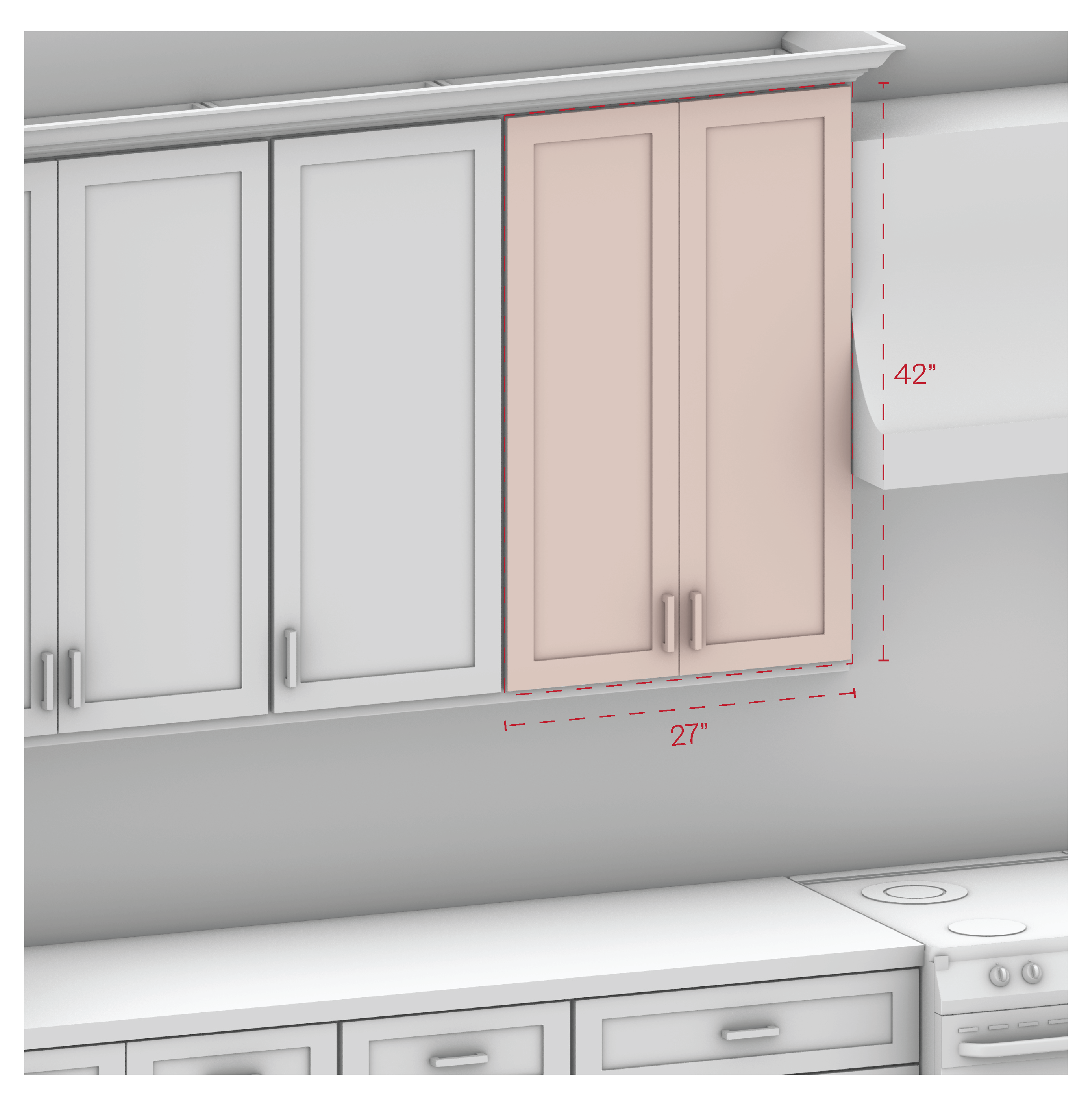 Wall Cabinet 27" Width 42"Height