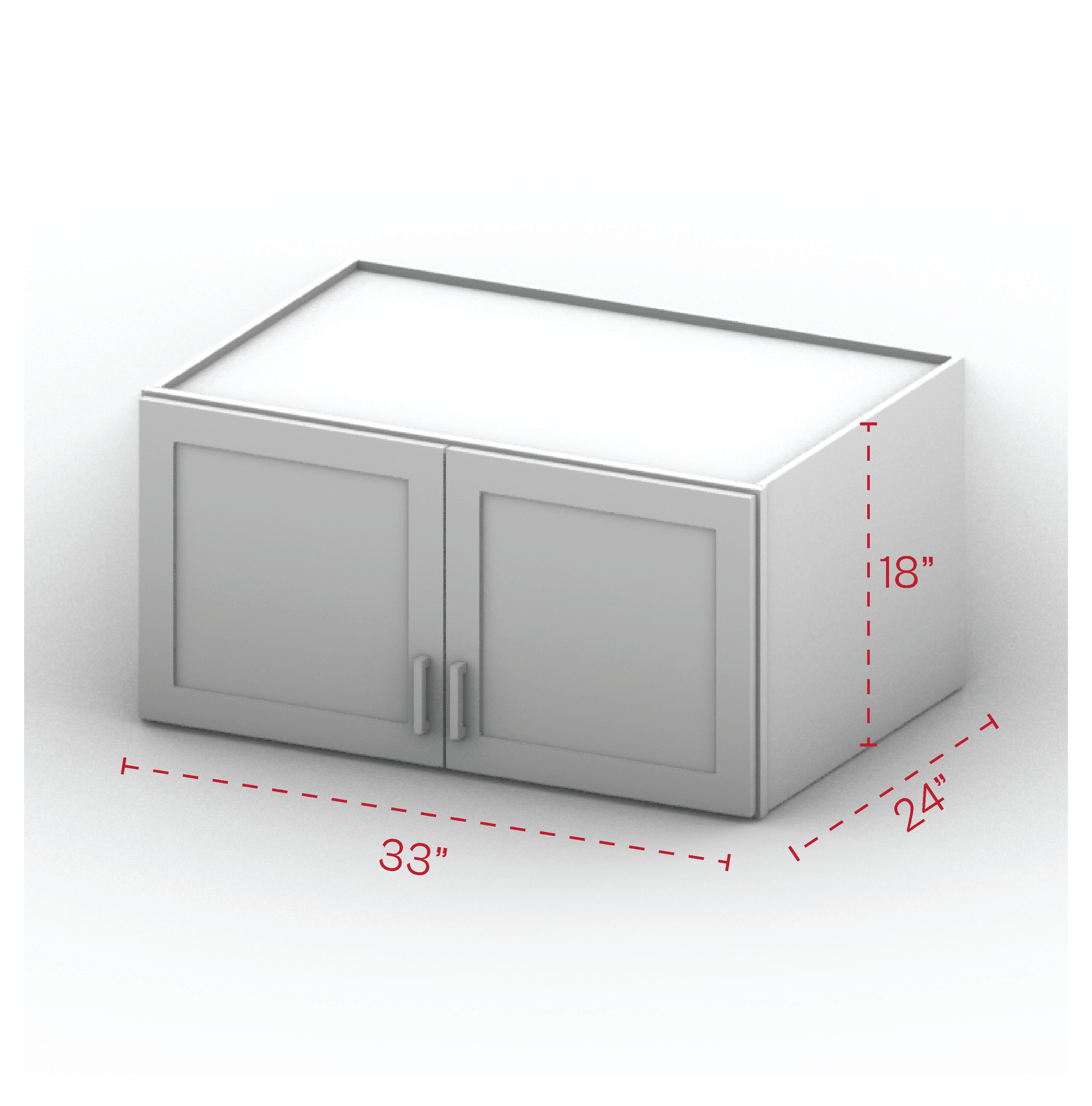Wall Cabinet 33" Width 18" Height