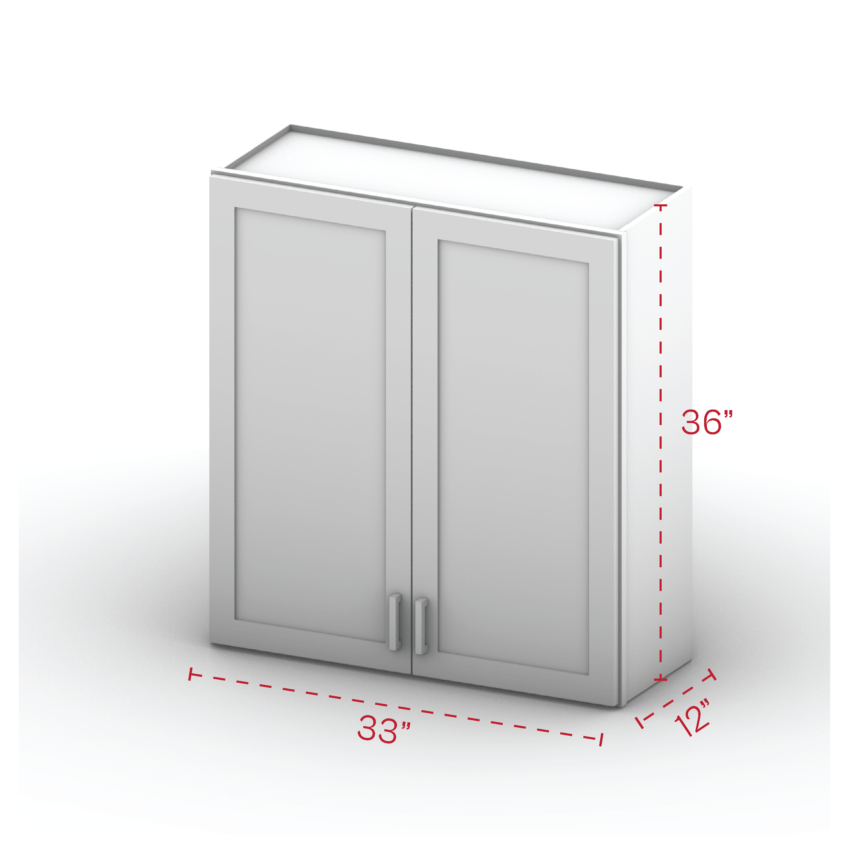 Wall Cabinet 33" Width 36" Height