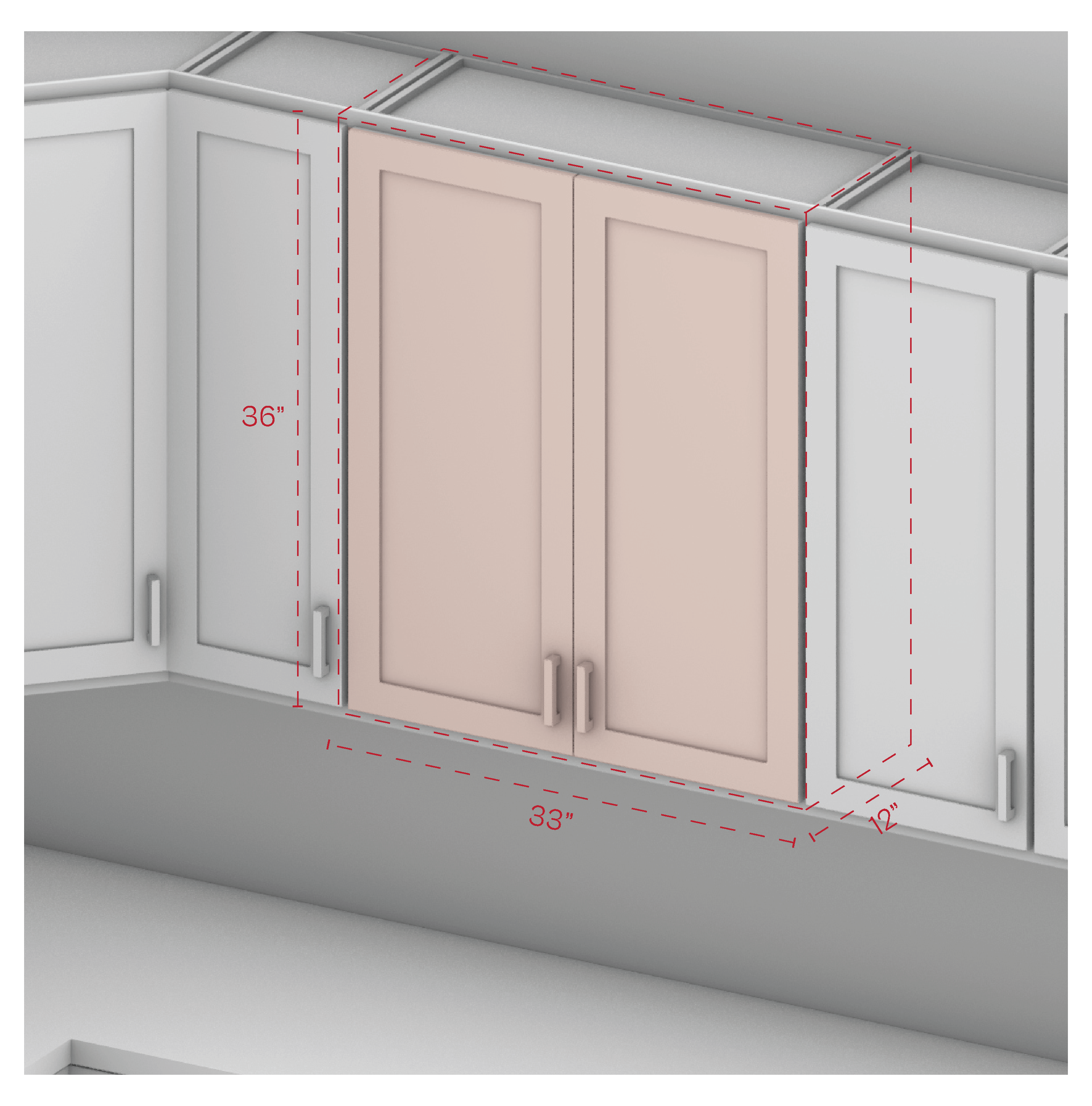 Wall Cabinet 33" Width 36" Height