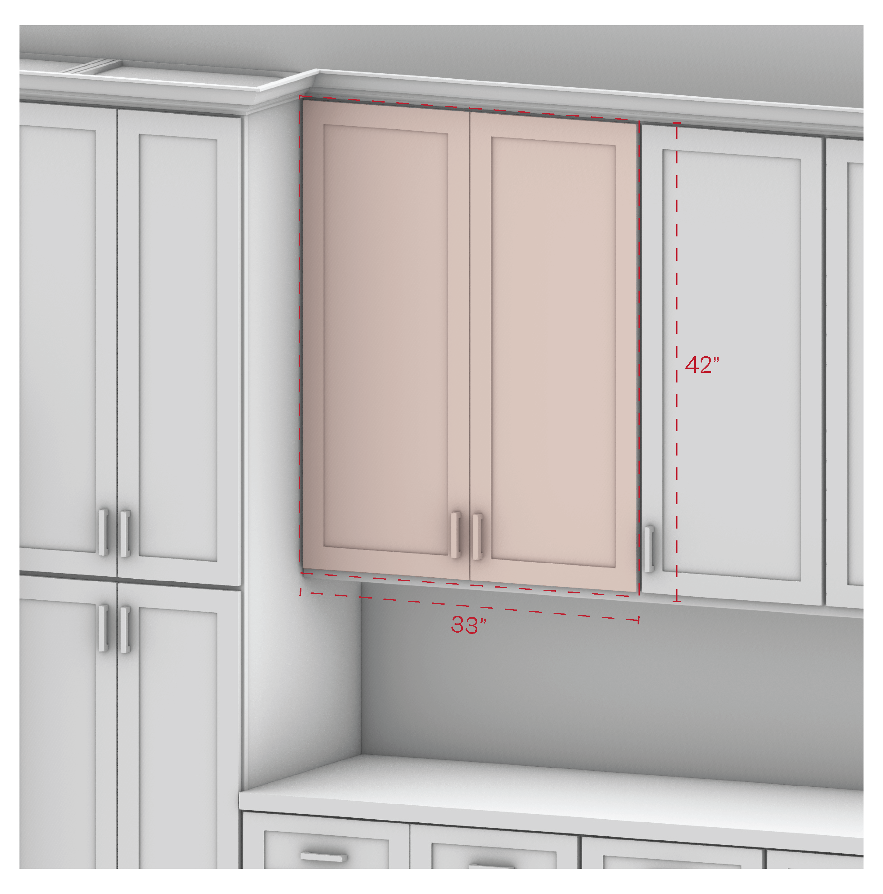 Wall Cabinet 33" Width 42"Height