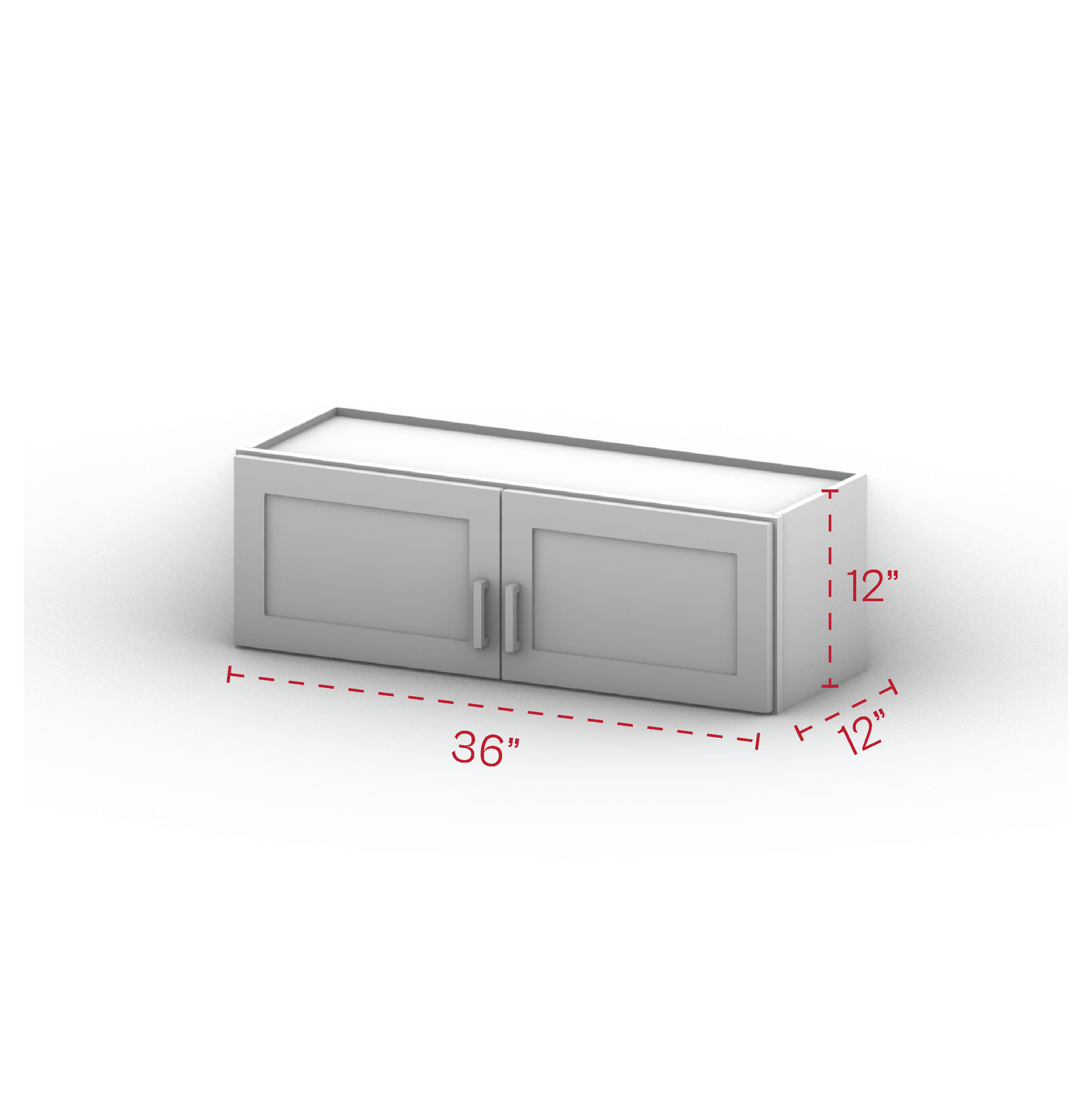 Wall Cabinet 36" Width 12" Height