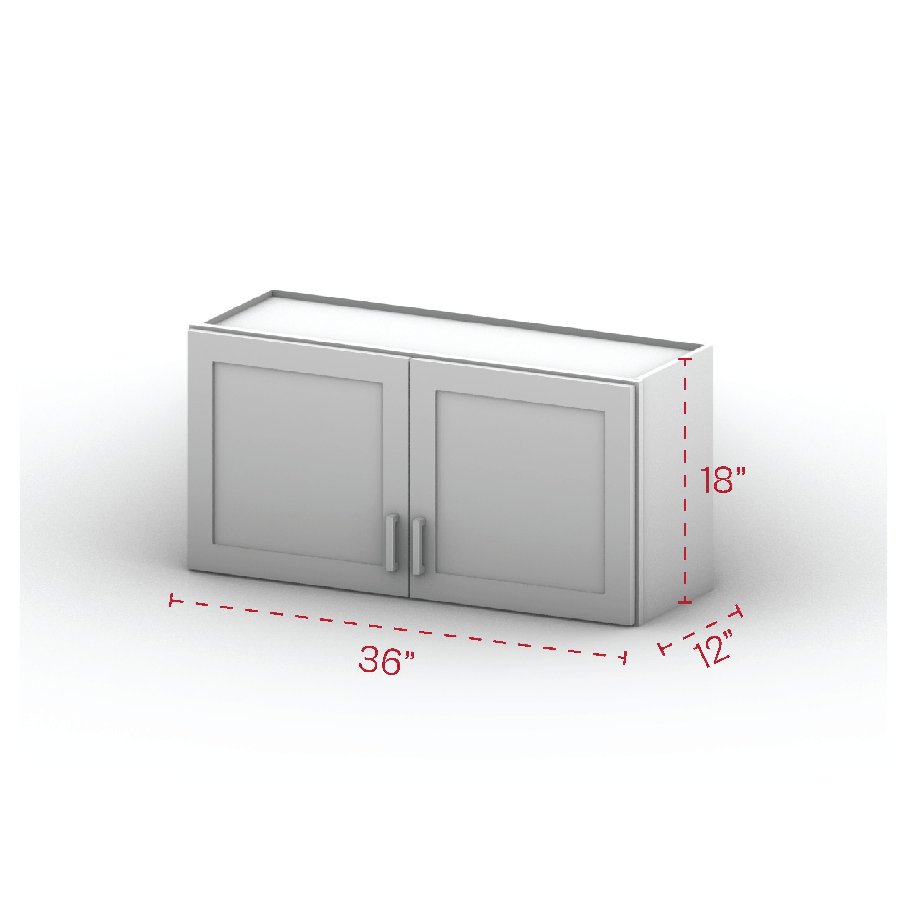 Wall Cabinet 36" Width 18" Height